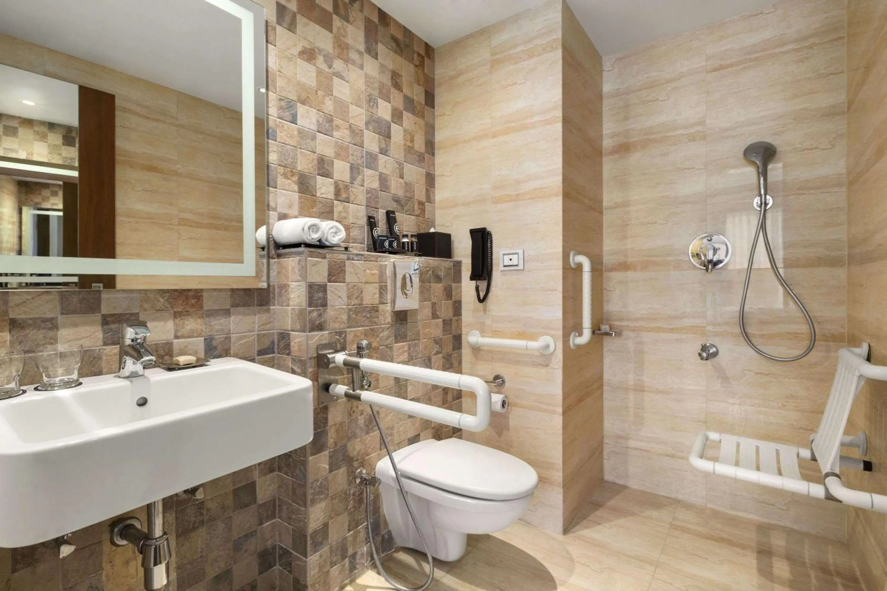 Toilet in Ramada Encore Domlur Bangalore