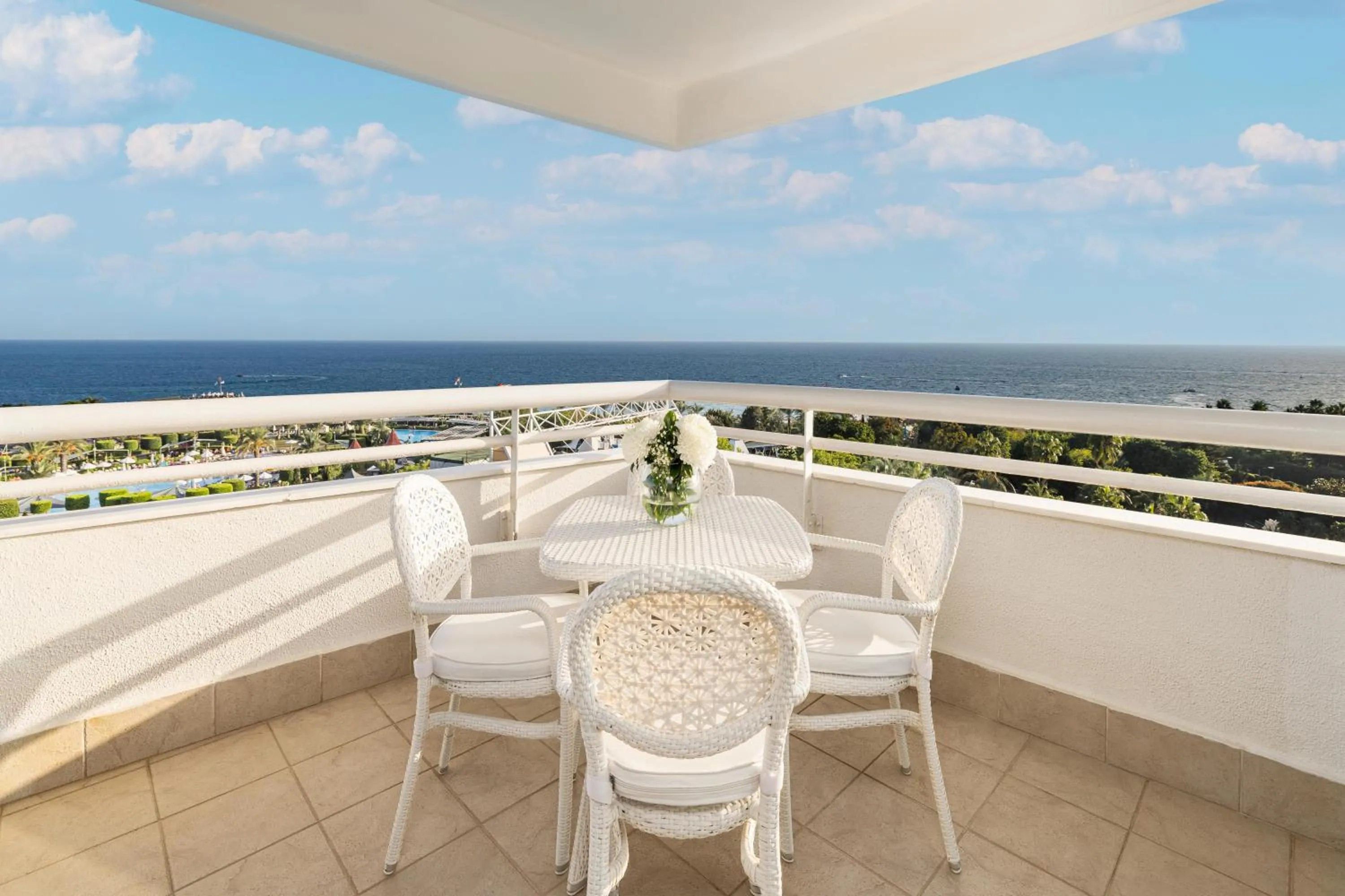 Balcony/Terrace in Concorde De Luxe Resort Lara Antalya- Prive Ultra All Inclusive