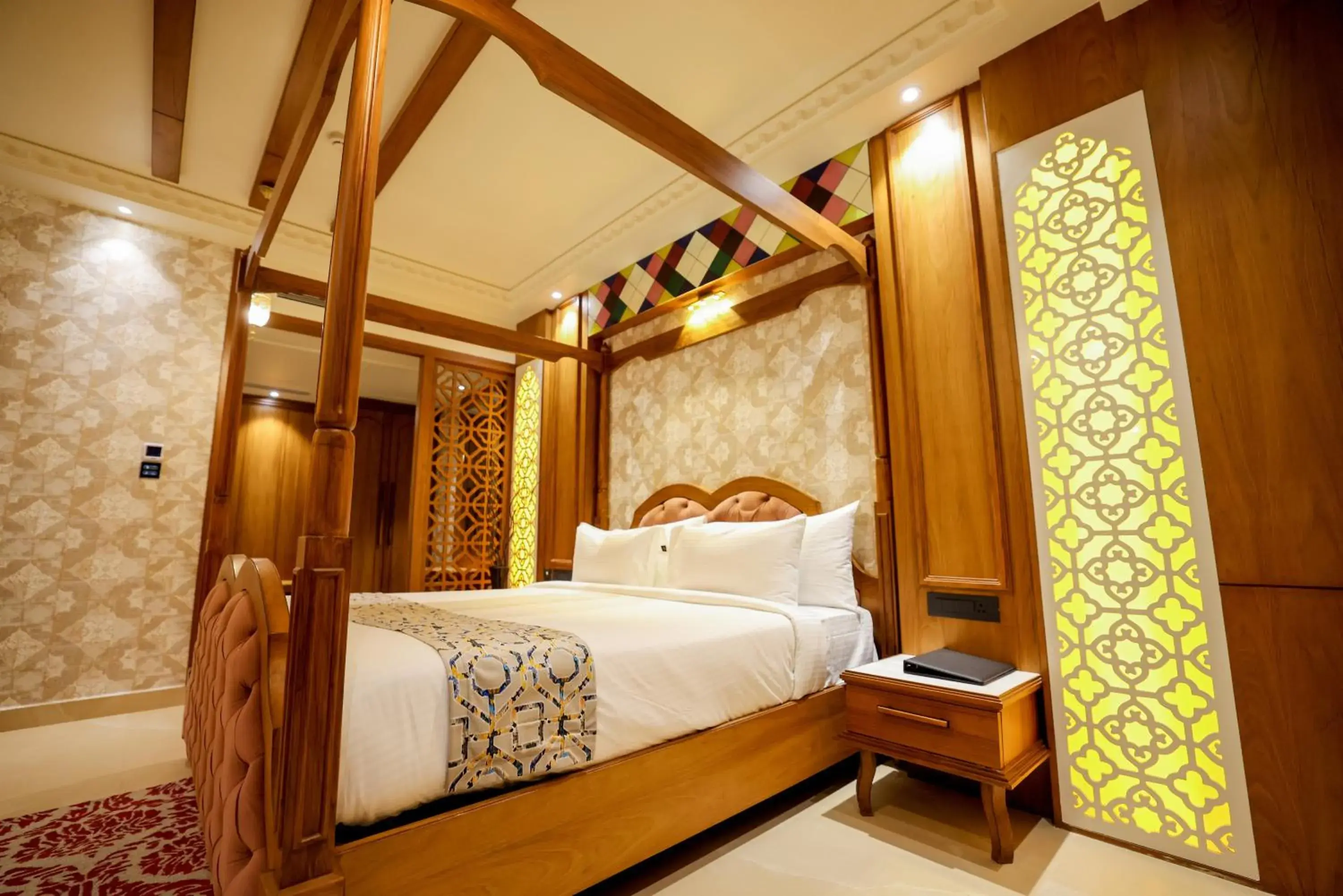 Bed in AJ Grand Hotel Bed in AJ Grand Hotel