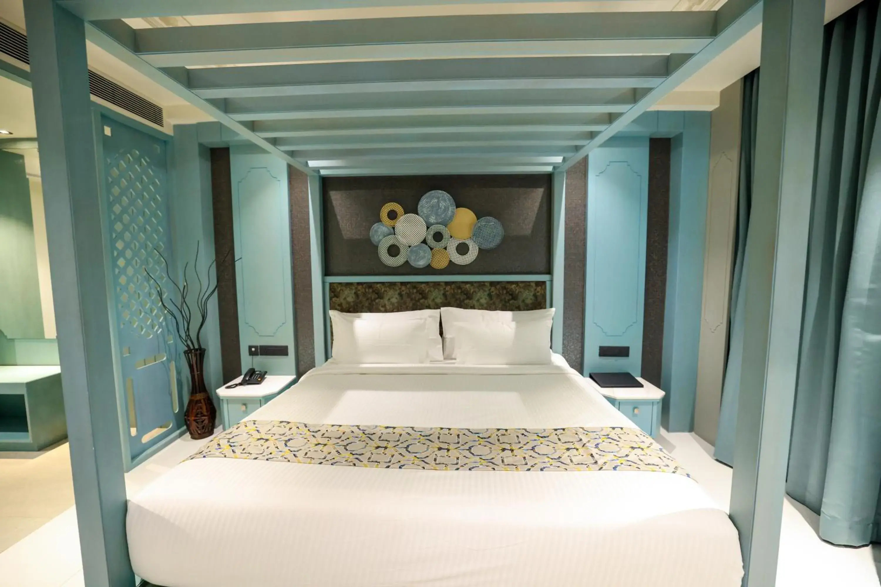 Bed in AJ Grand Hotel Bed in AJ Grand Hotel