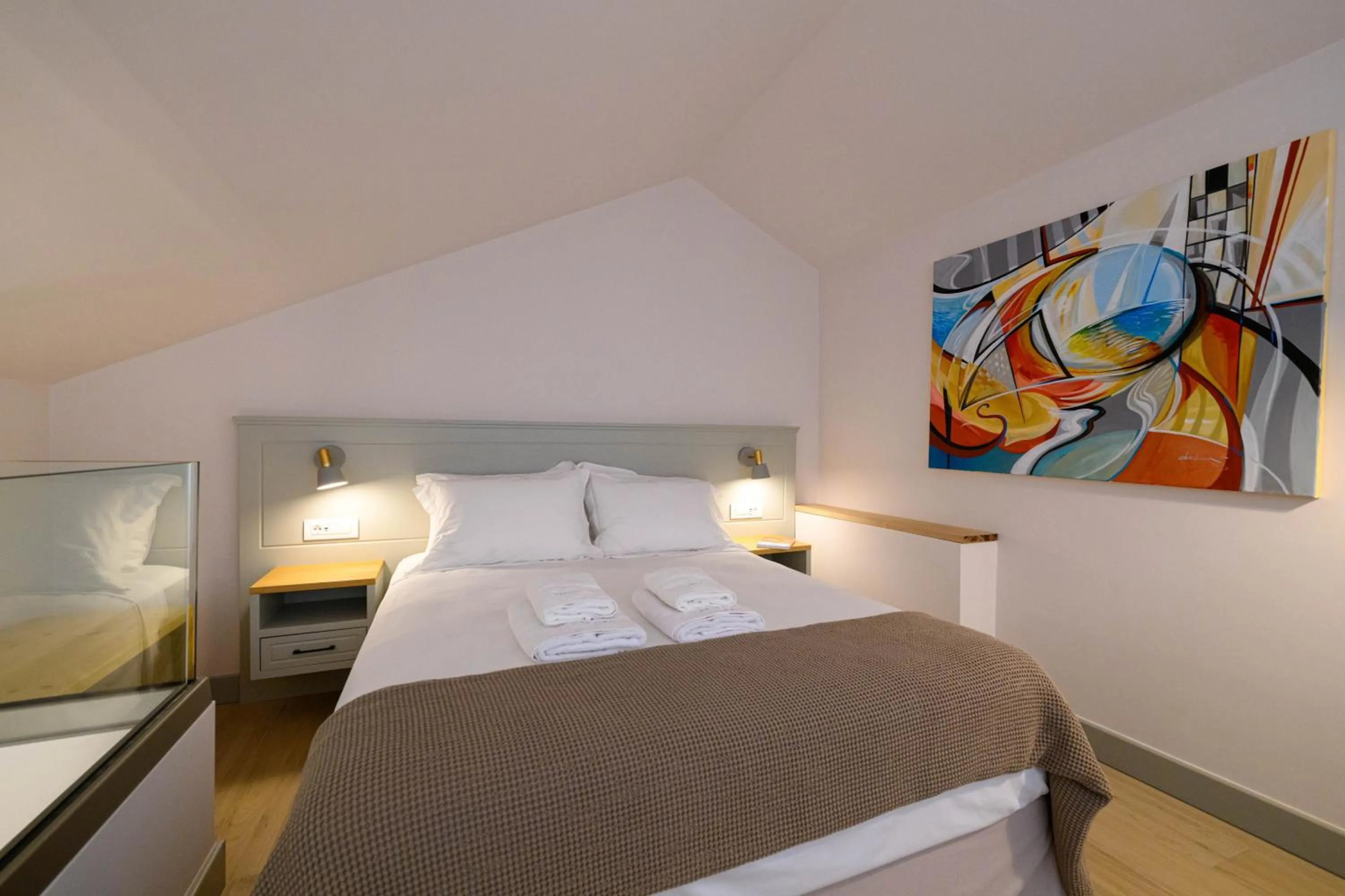 Bed in Kannas Mani Luxury Suites -Adults Friendly 14 Plus