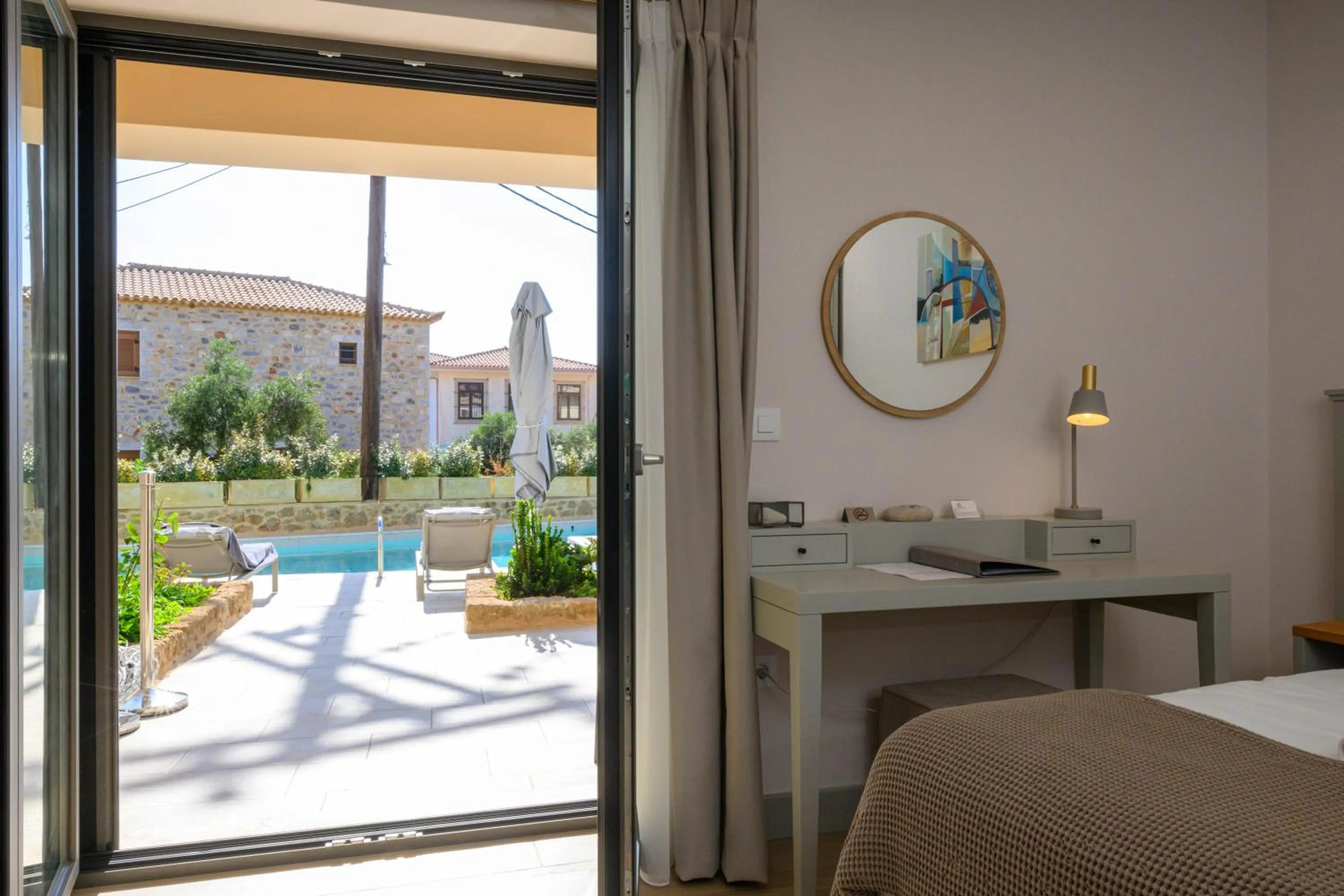 Bed in Kannas Mani Luxury Suites -Adults Friendly 14 Plus