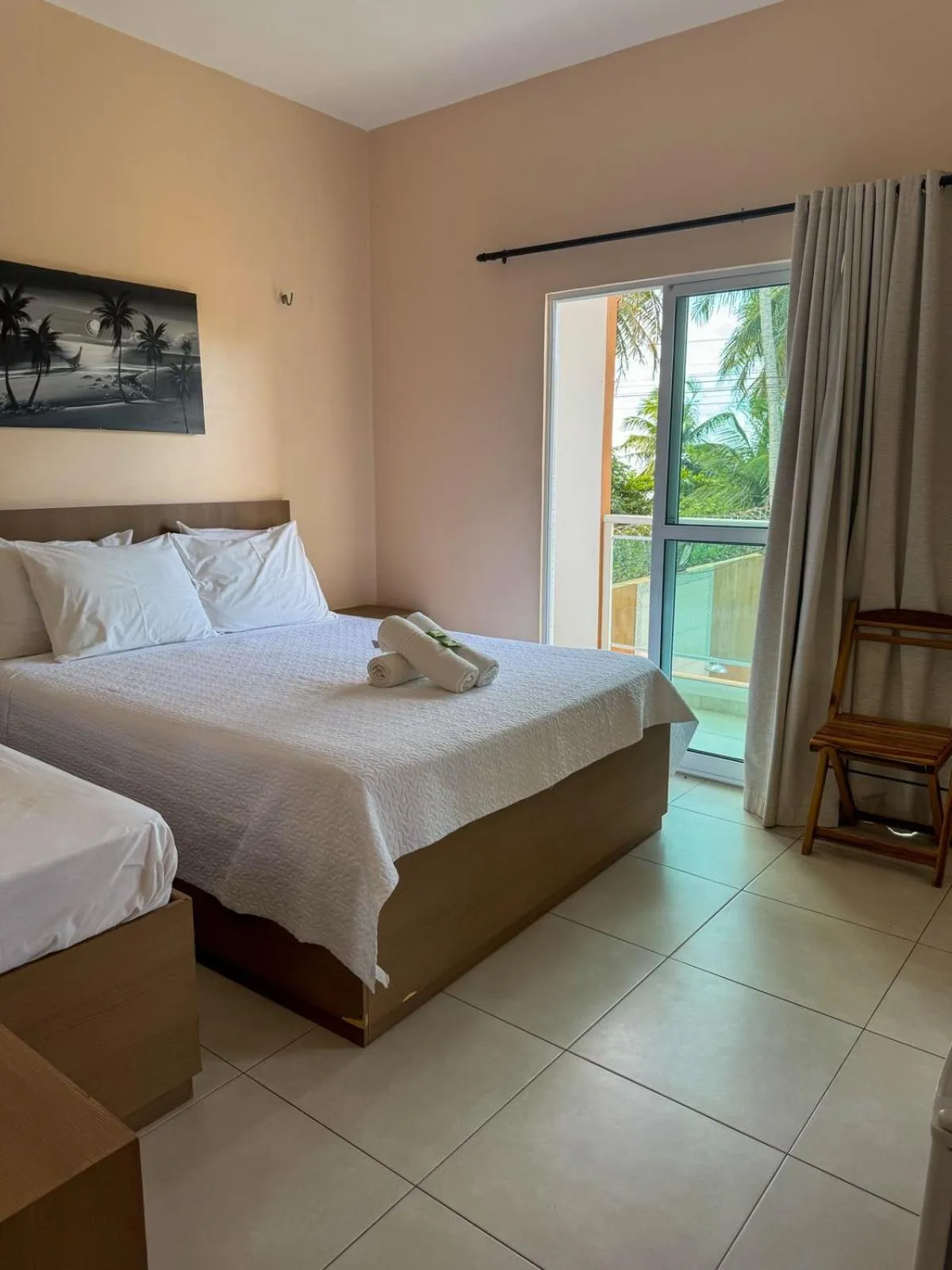 Bed in Pousada dos Corais