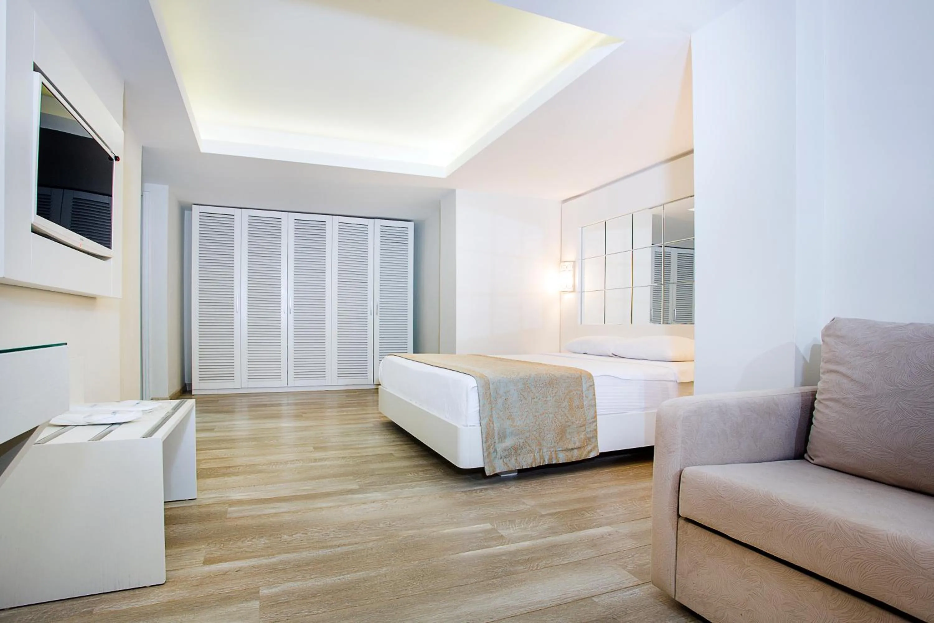 Bed in Hotel Mavi Deniz