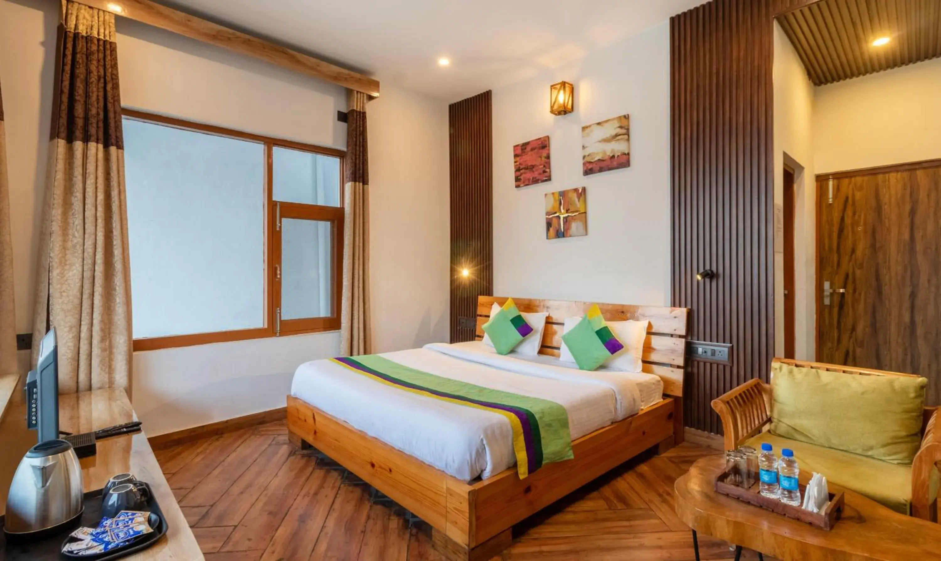 Bedroom, Bed in Treebo Vista Lago With Lake View Bedroom, Bed in Treebo Vista Lago With Lake View