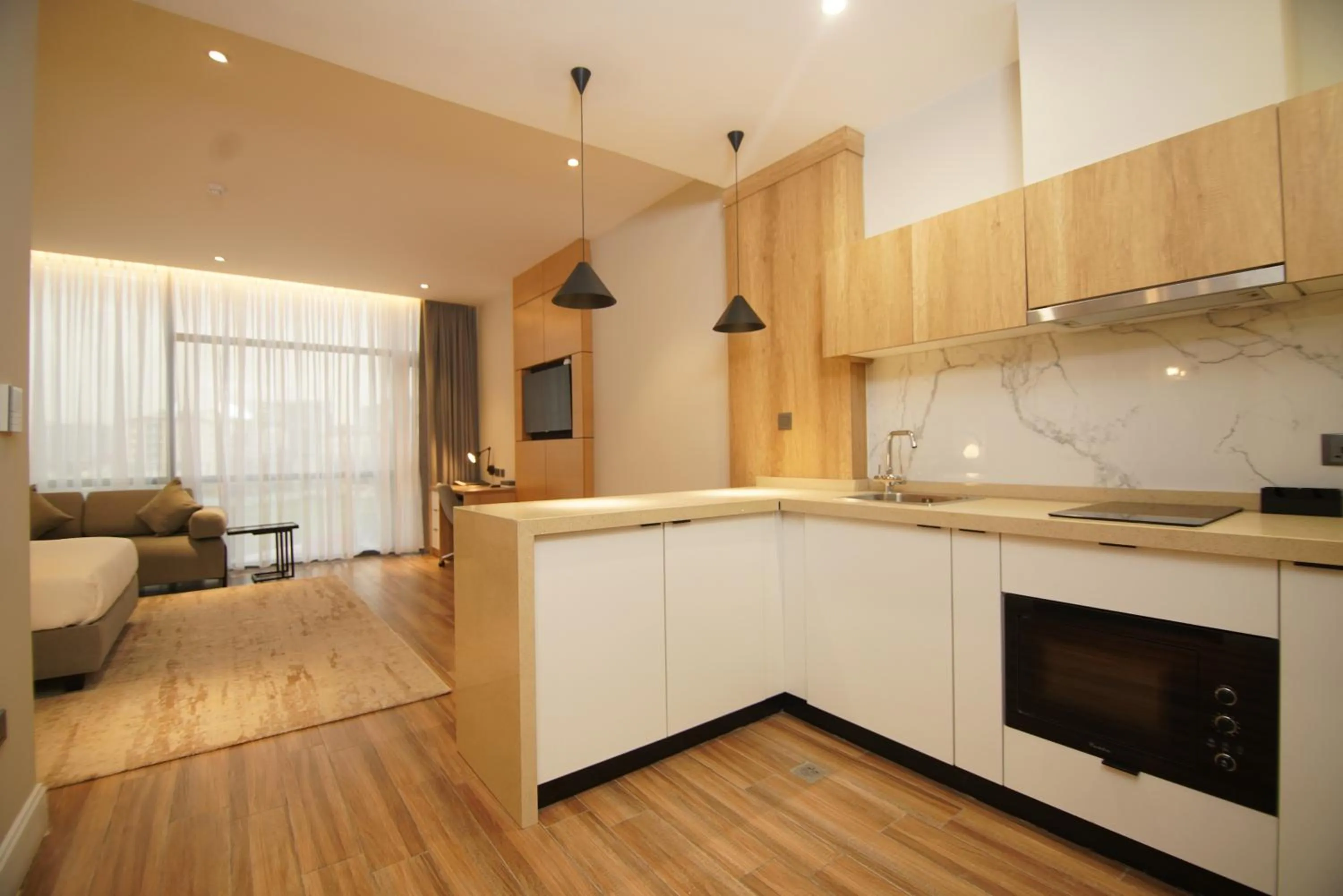 Kitchen or kitchenette in Loft Hotel Apartment