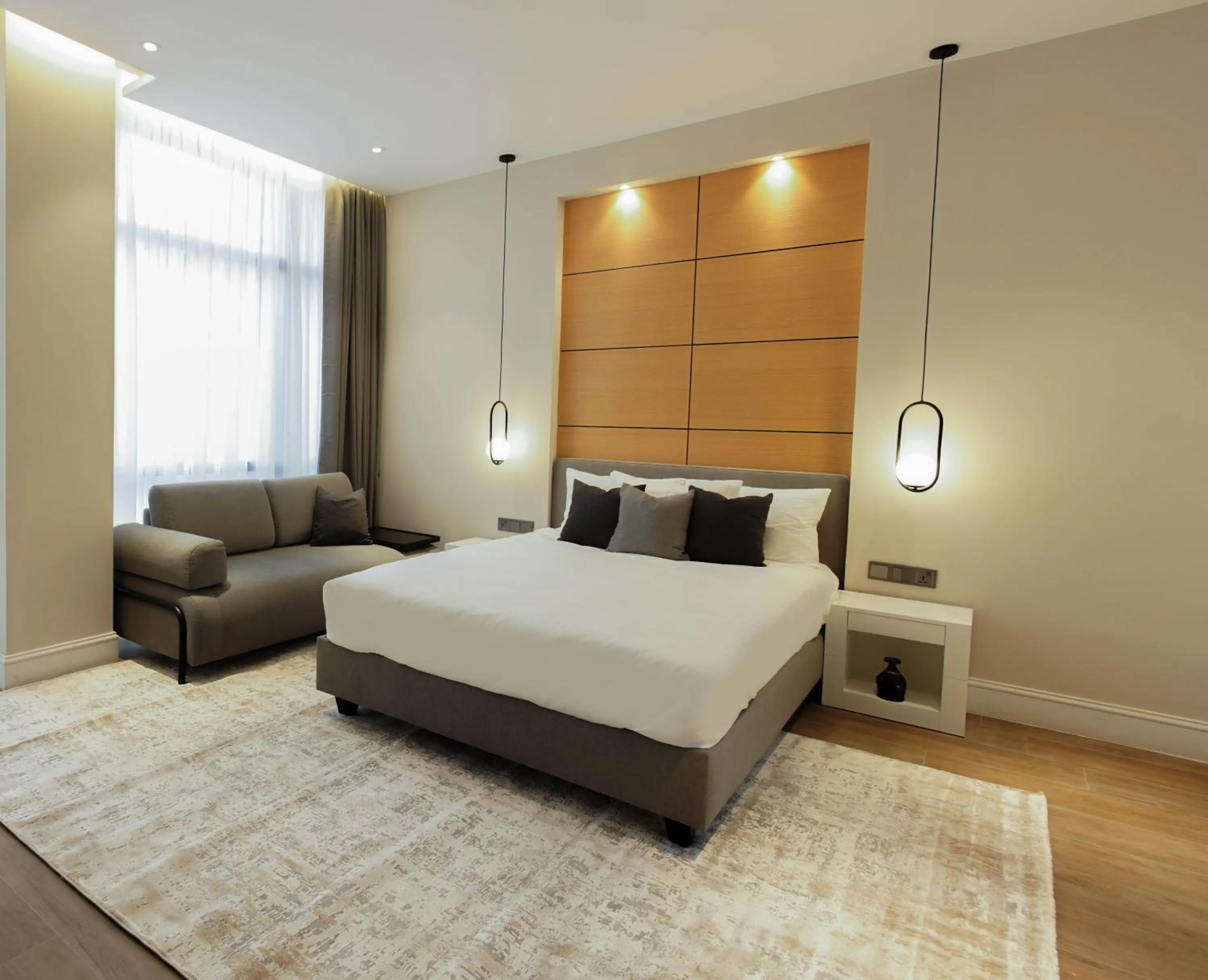 Bed in Loft Hotel Apartment