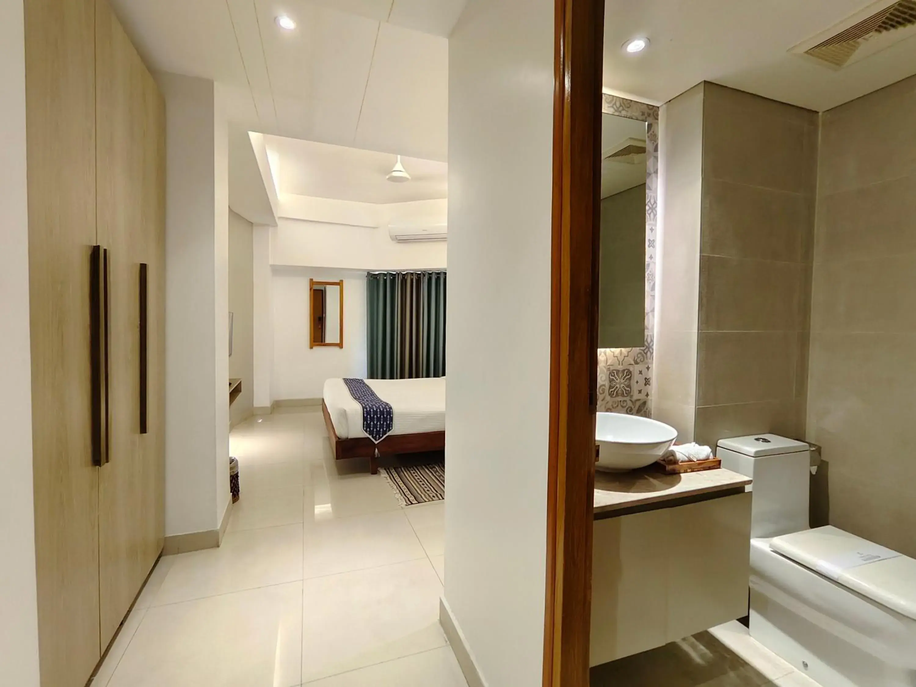 Toilet, Bed in Hotel Nandini Toilet, Bed in Hotel Nandini