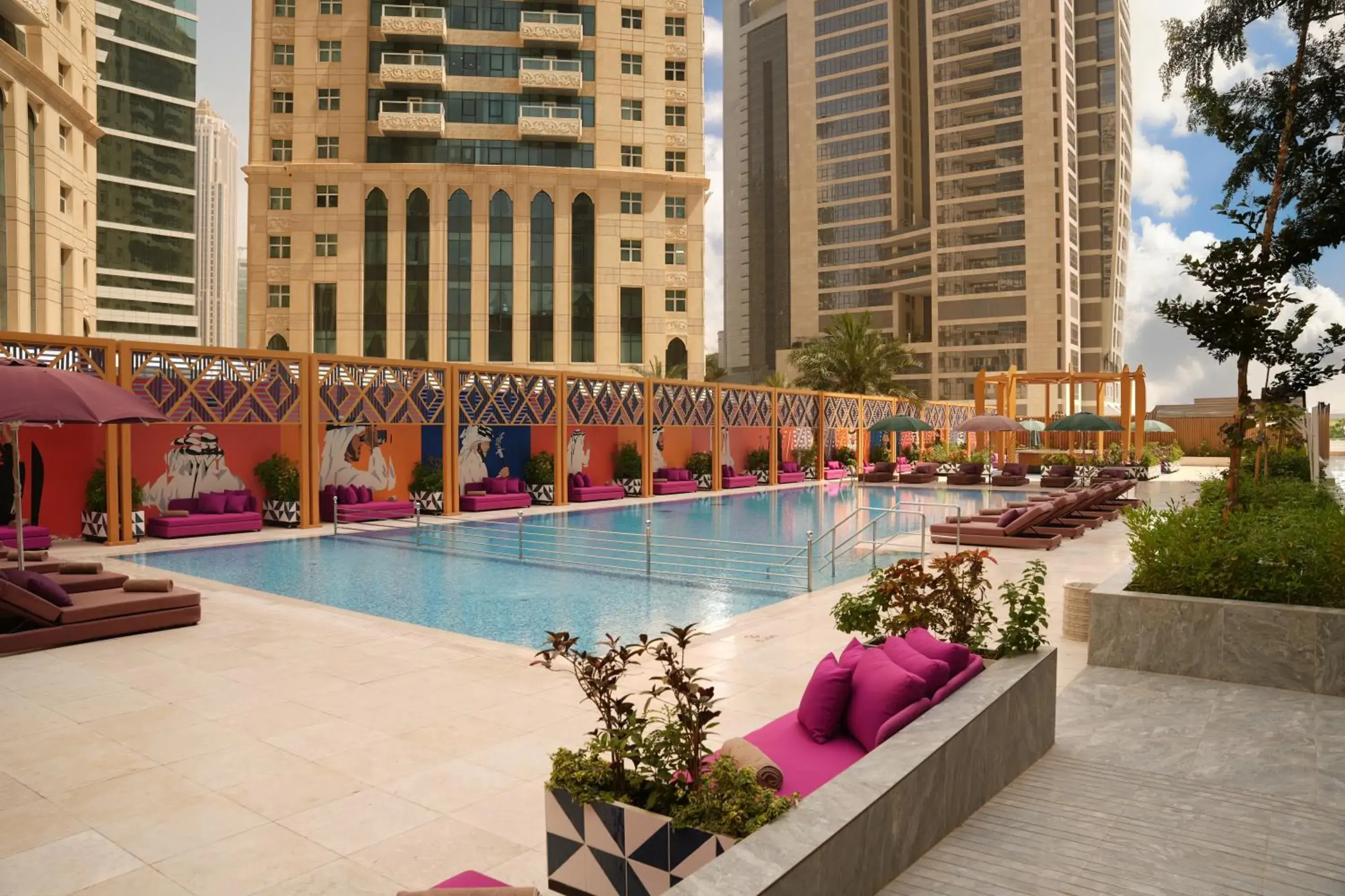 Pool view in Andaz Doha, by Hyatt Pool view in Andaz Doha, by Hyatt