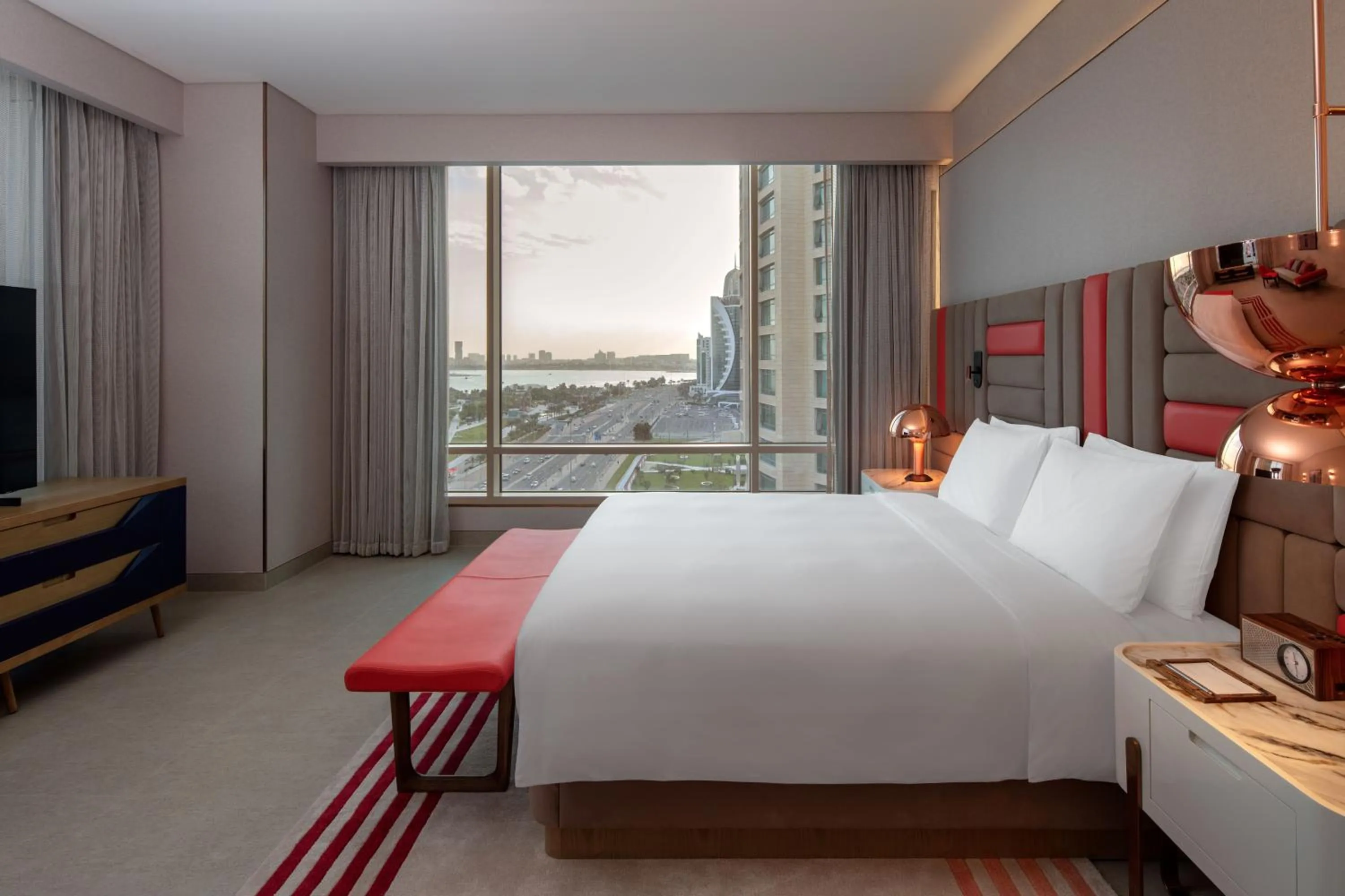 Bed in Andaz Doha, by Hyatt