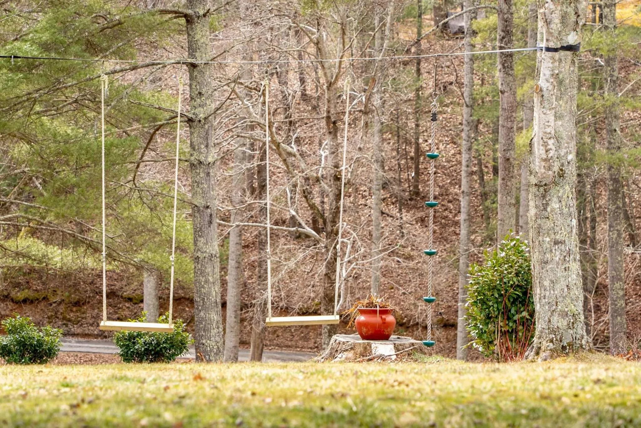 Children play ground in Secluded Luxury Home with Pool and Hot Tub in ASHEVILLE 15 min to Downtown