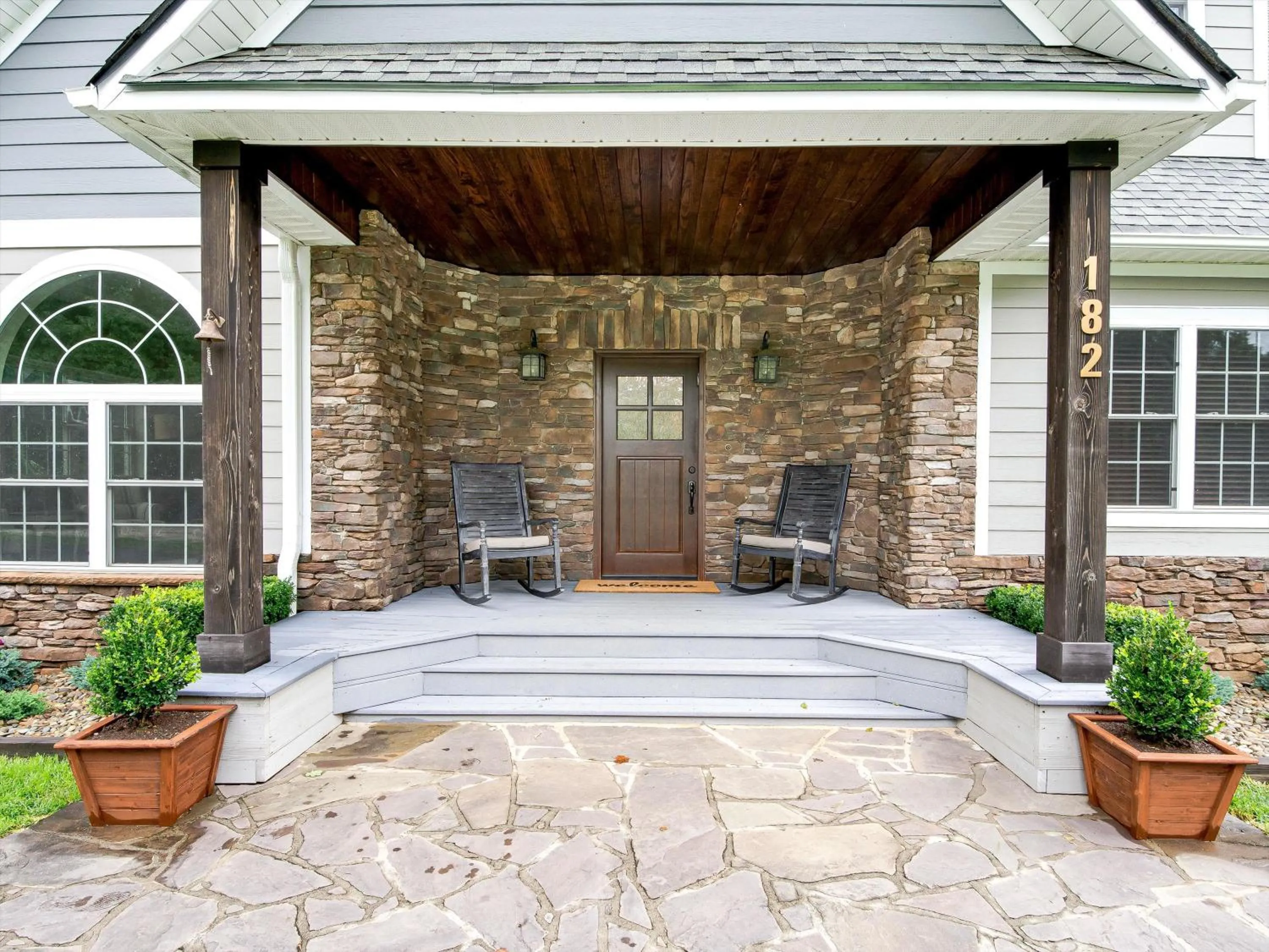 Patio in Secluded Luxury Home with Pool and Hot Tub in ASHEVILLE 15 min to Downtown