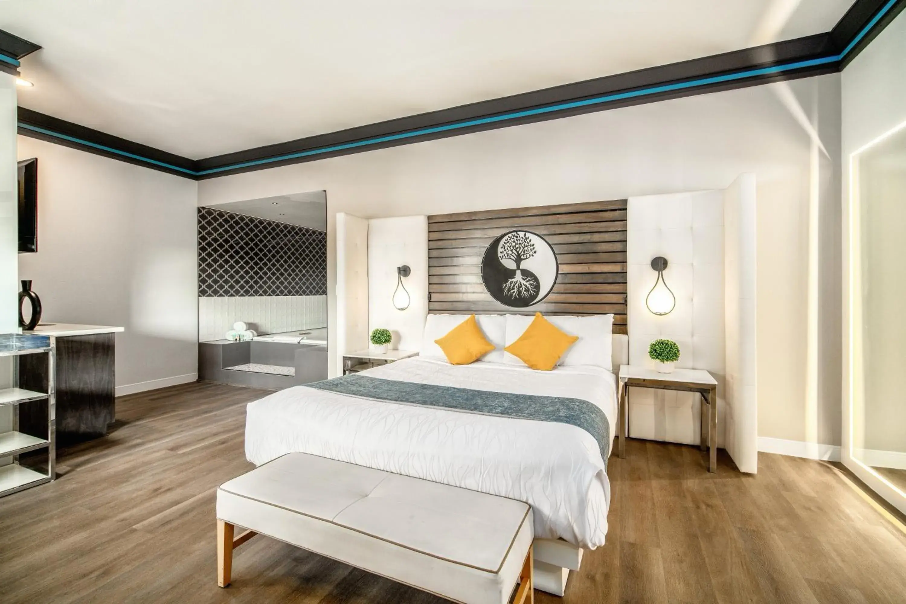 TV and multimedia, Bed in Aspire Inn Studios & Spas TV and multimedia, Bed in Aspire Inn Studios & Spas