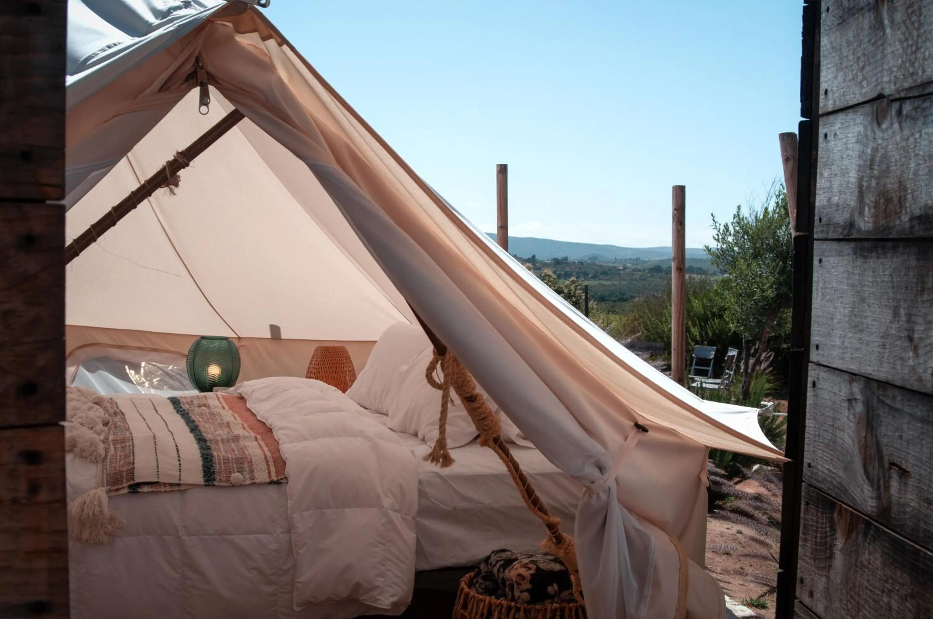 Bed in Glamping Valle de Guadalupe with Private Bathrooms by YUMA Resort