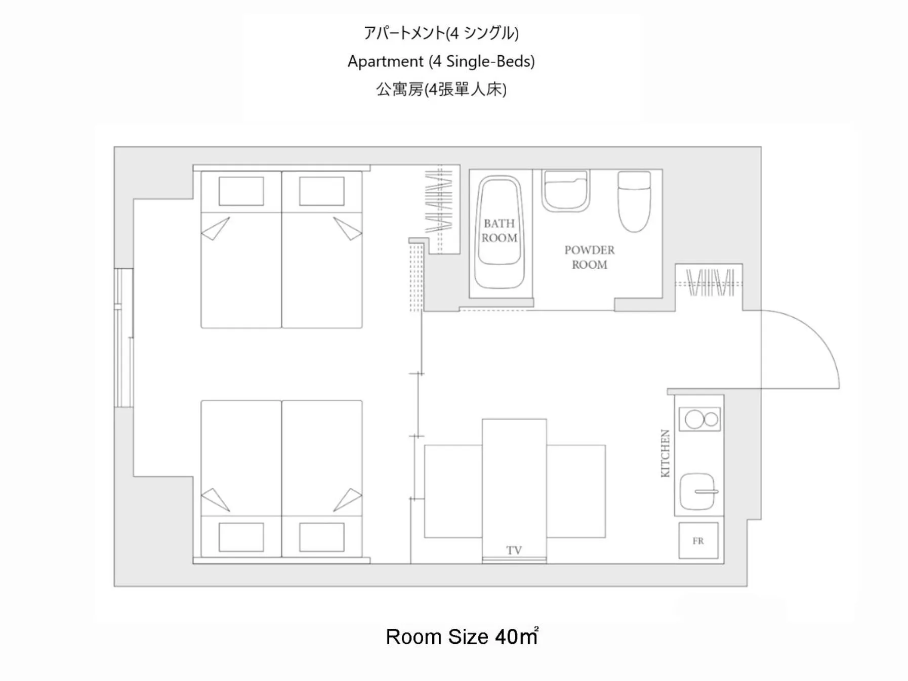 Floor plan in MIMARU Tokyo Ikebukuro