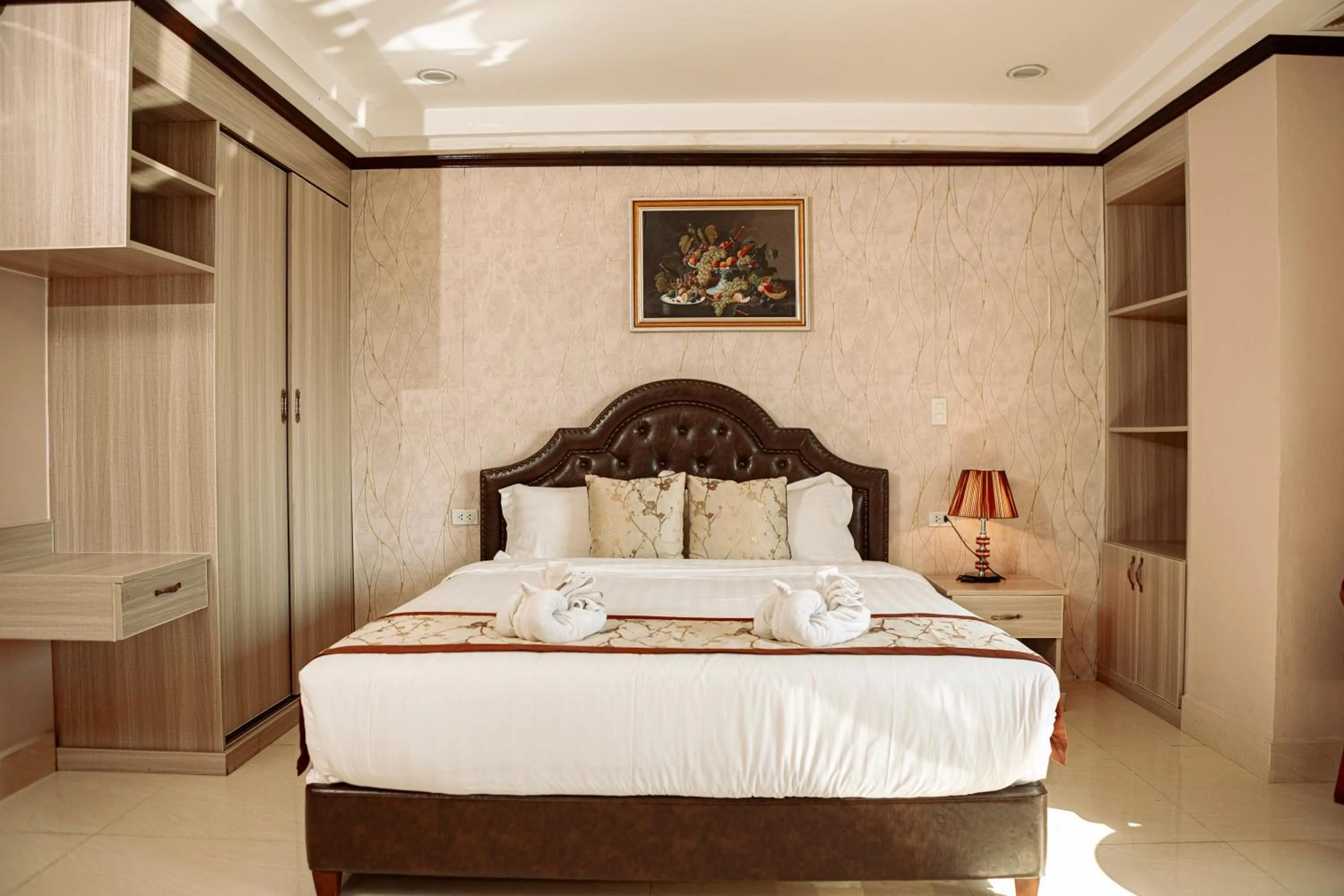 Bed in VANHSENG BOUTIQUE VIENTIANE HOTEL