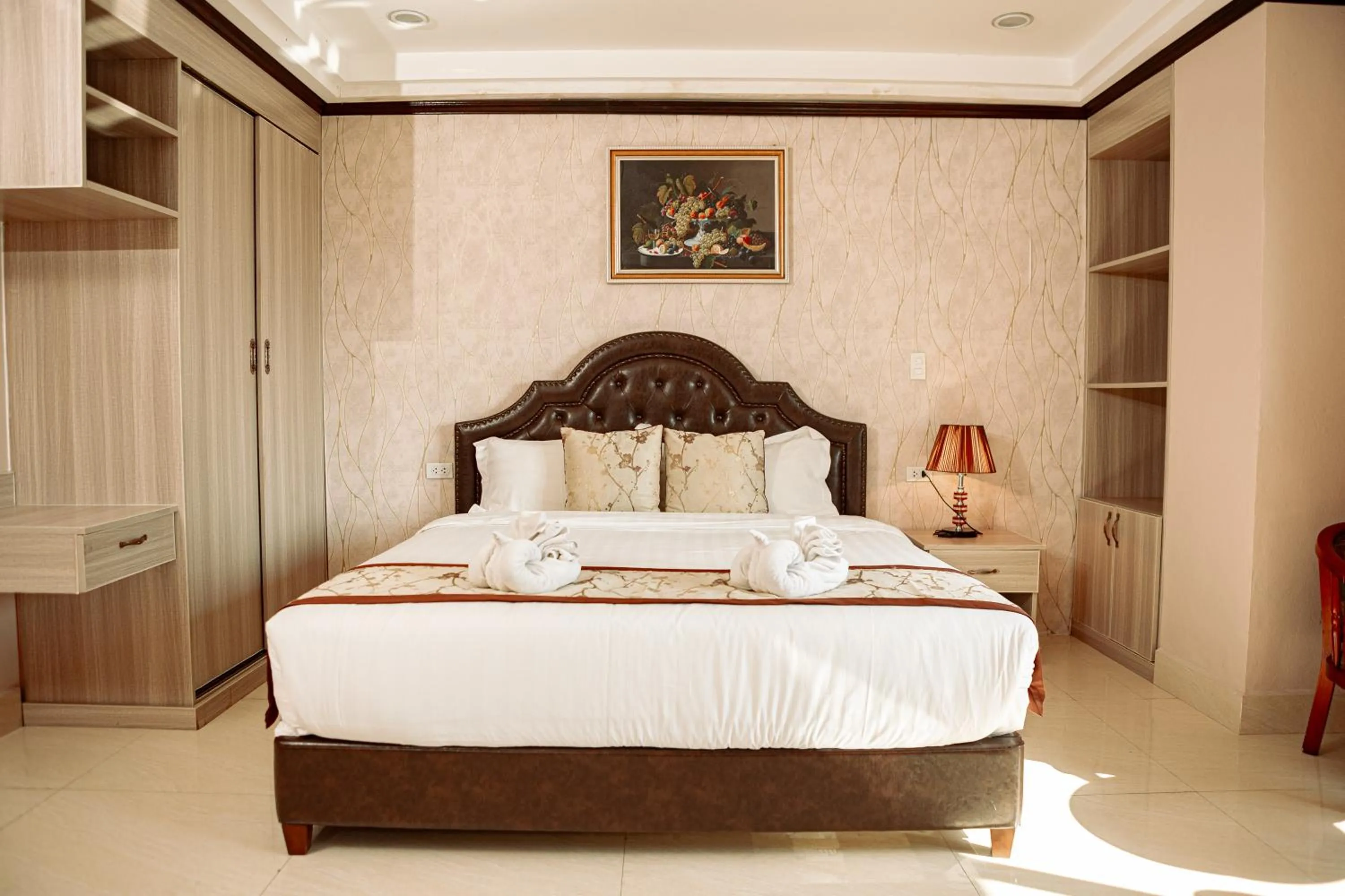 Bed in VANHSENG BOUTIQUE VIENTIANE HOTEL