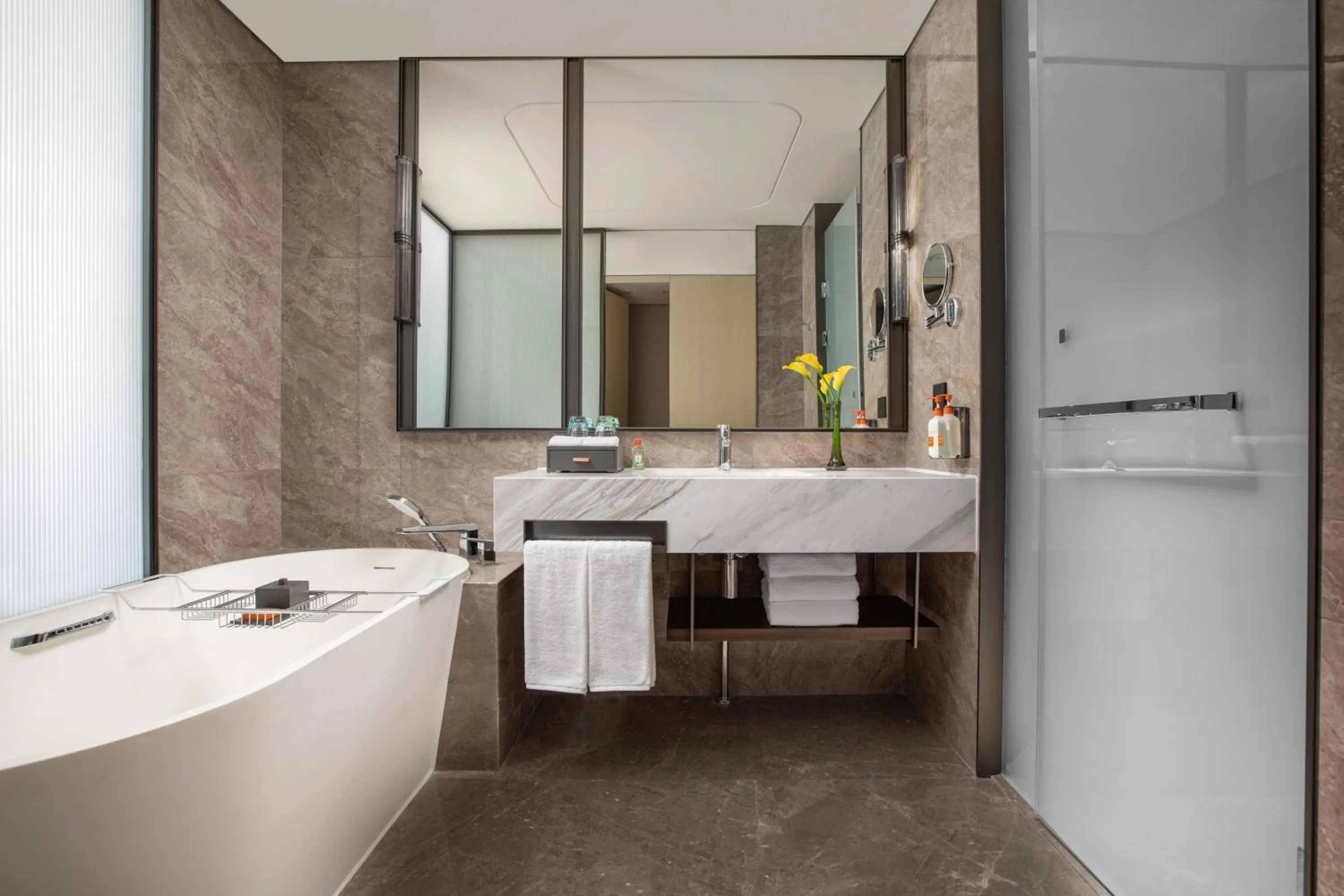 Bathroom in Crowne Plaza Zhengzhou High Tech Zone by IHG