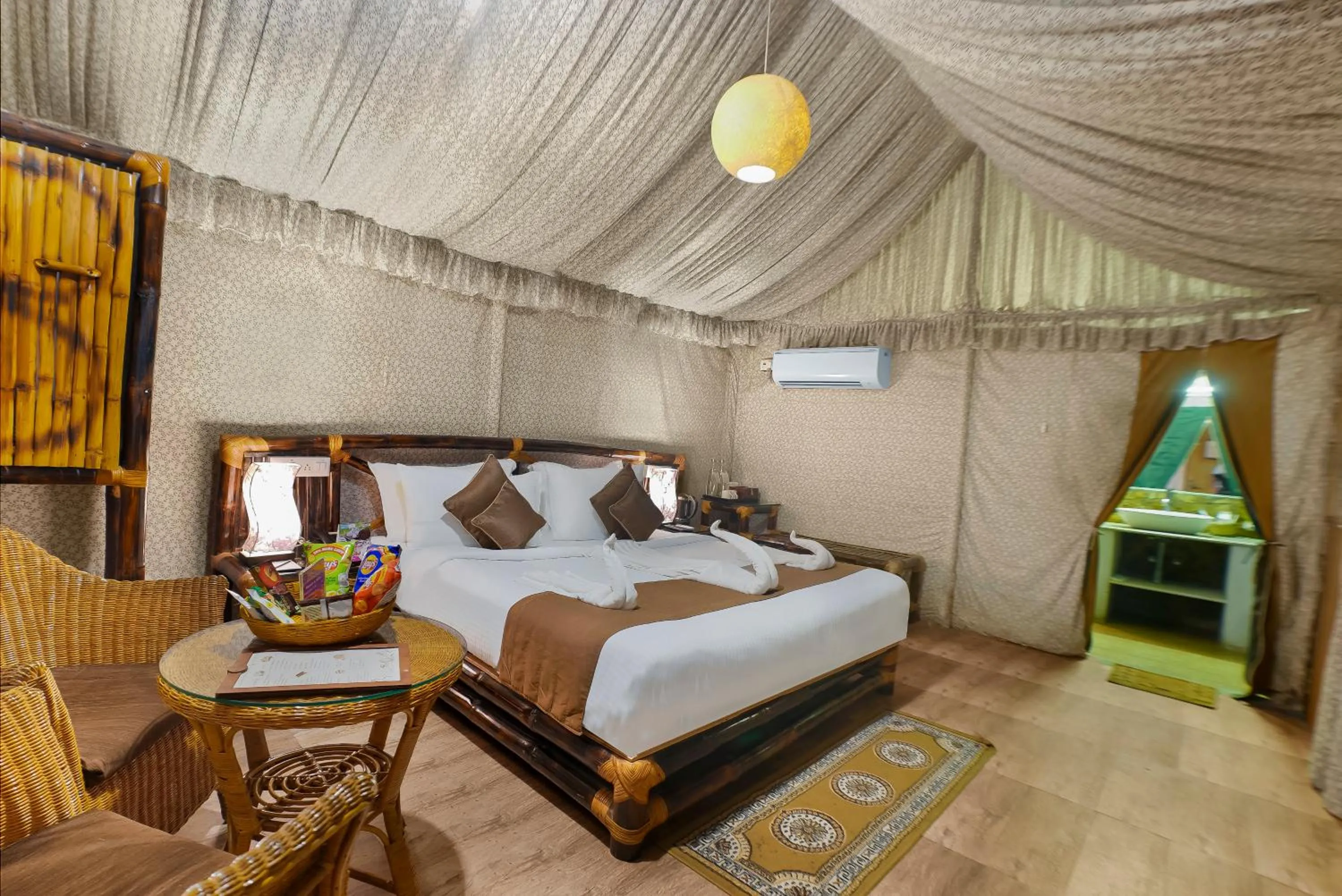 Bed in WOW Bison Woods Organic Veg Resort - Yercaud