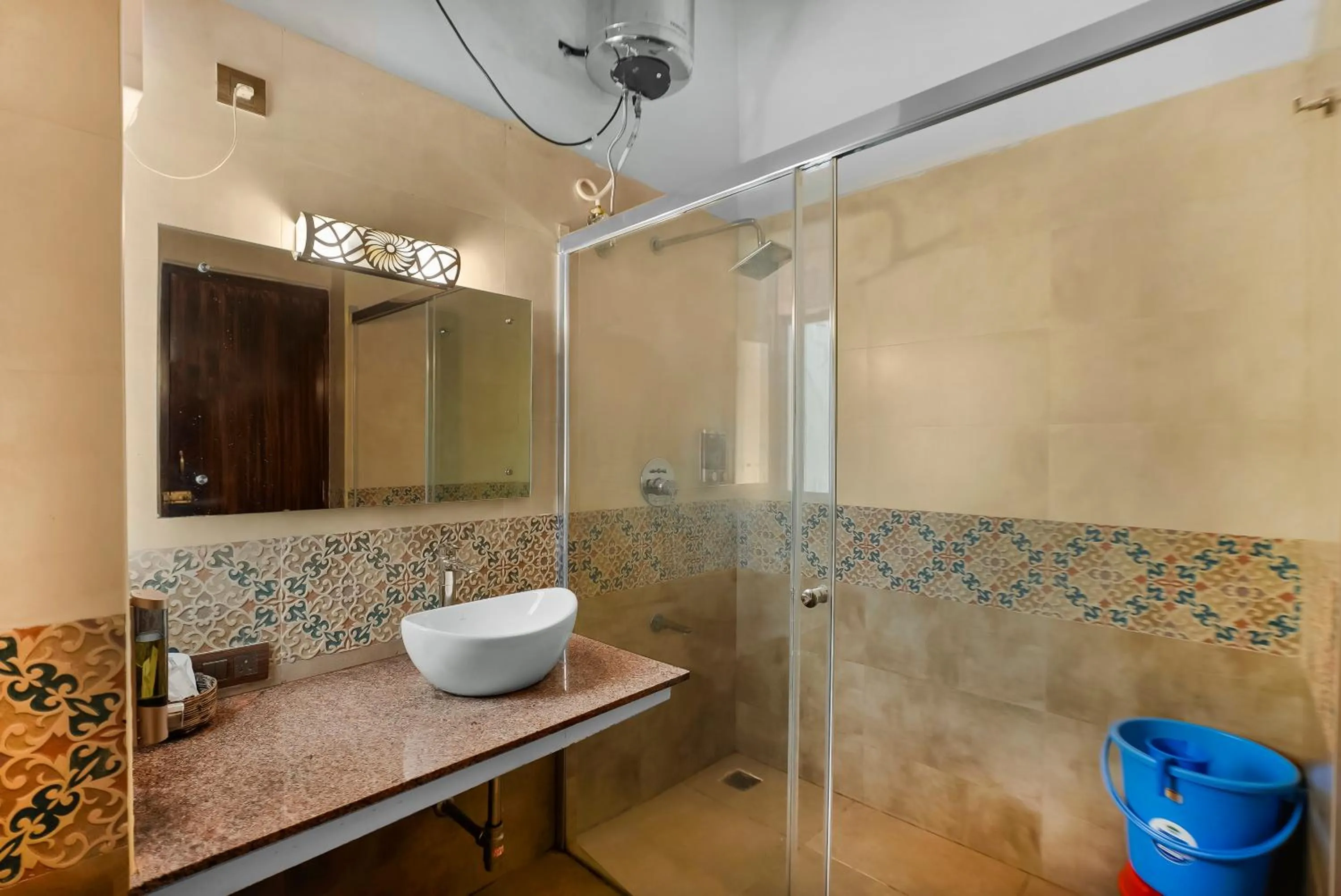 Shower in WOW Bison Woods Organic Veg Resort - Yercaud