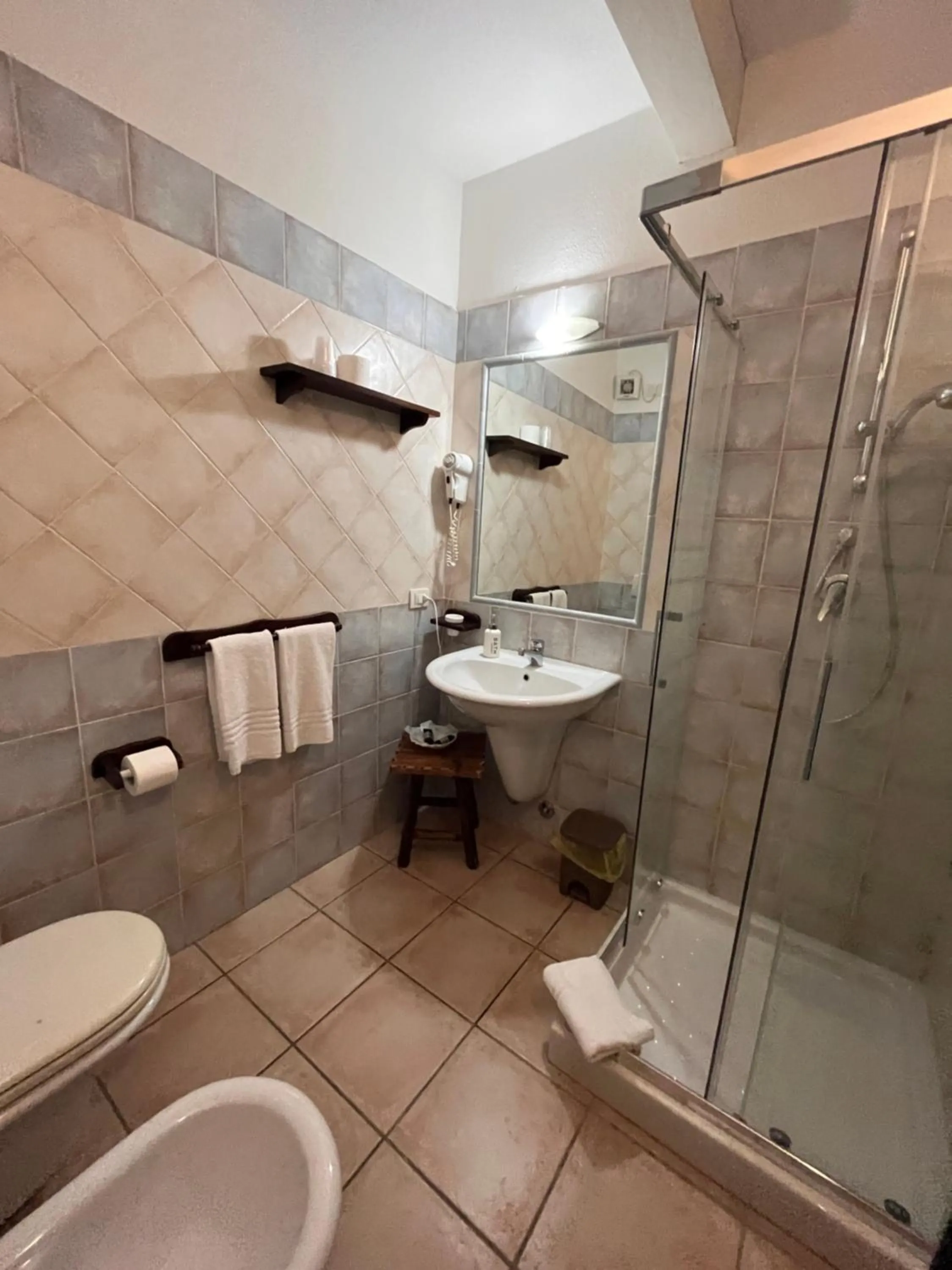 Shower in Hotel Tabby