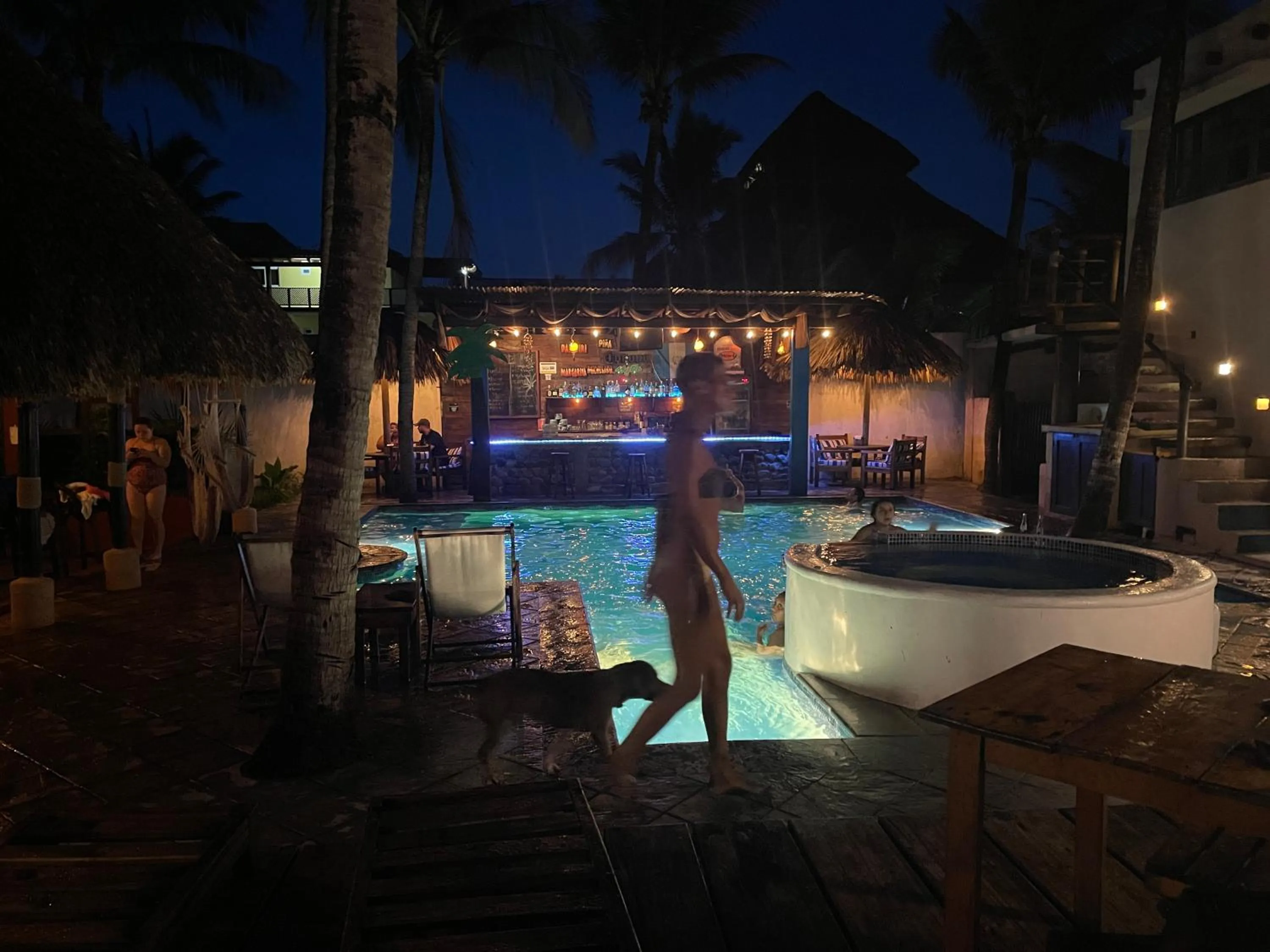 Pool view in Johnnys Place Hotel