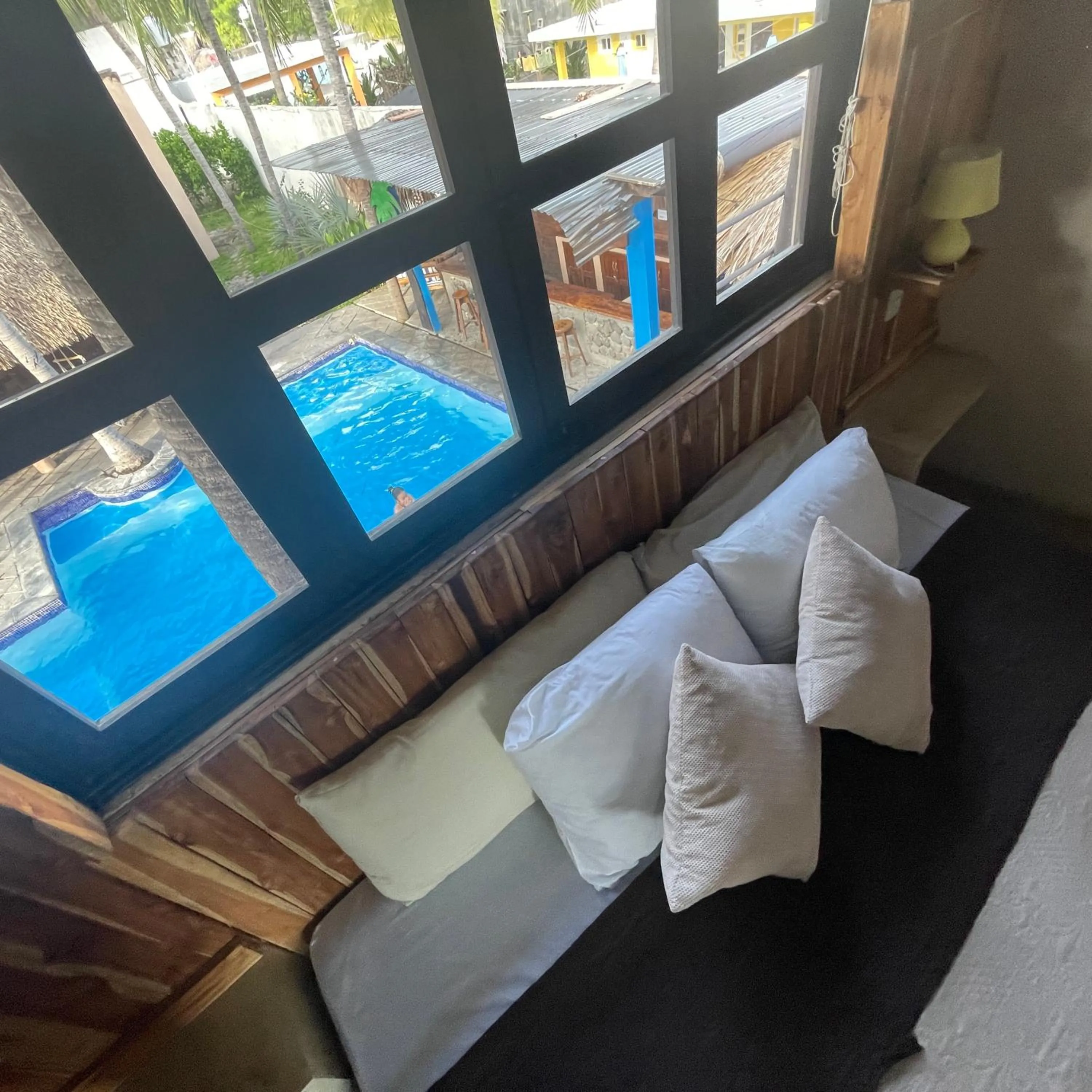 Pool view in Johnnys Place Hotel