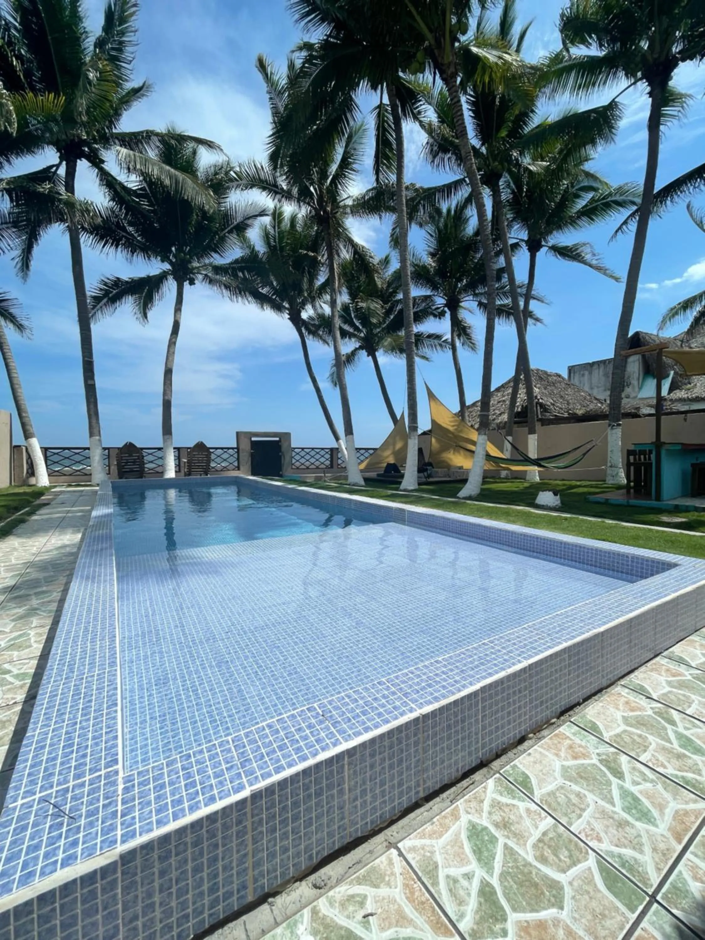 Pool view in Johnnys Place Hotel