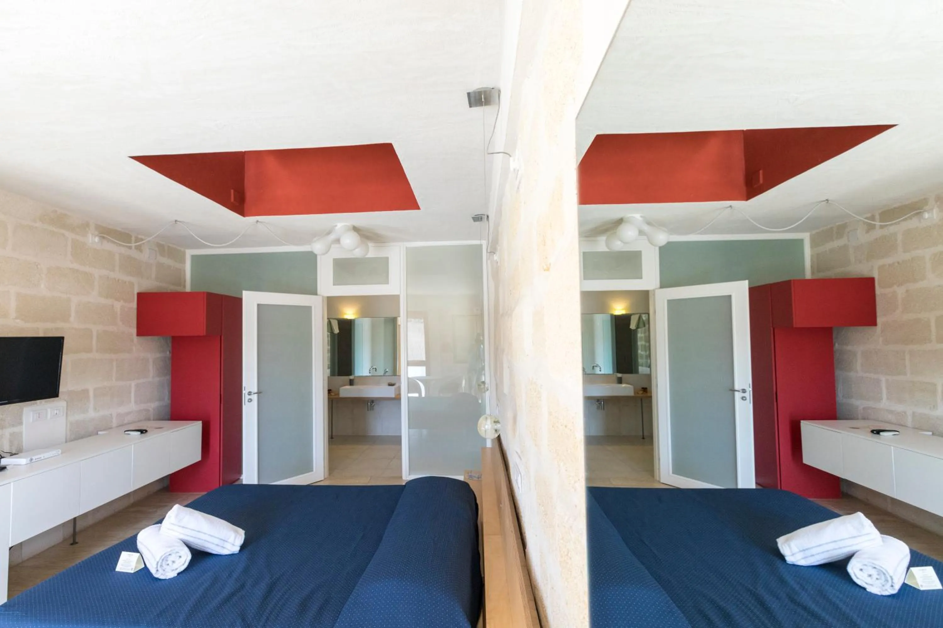 Bed in Cave Bianche Hotel