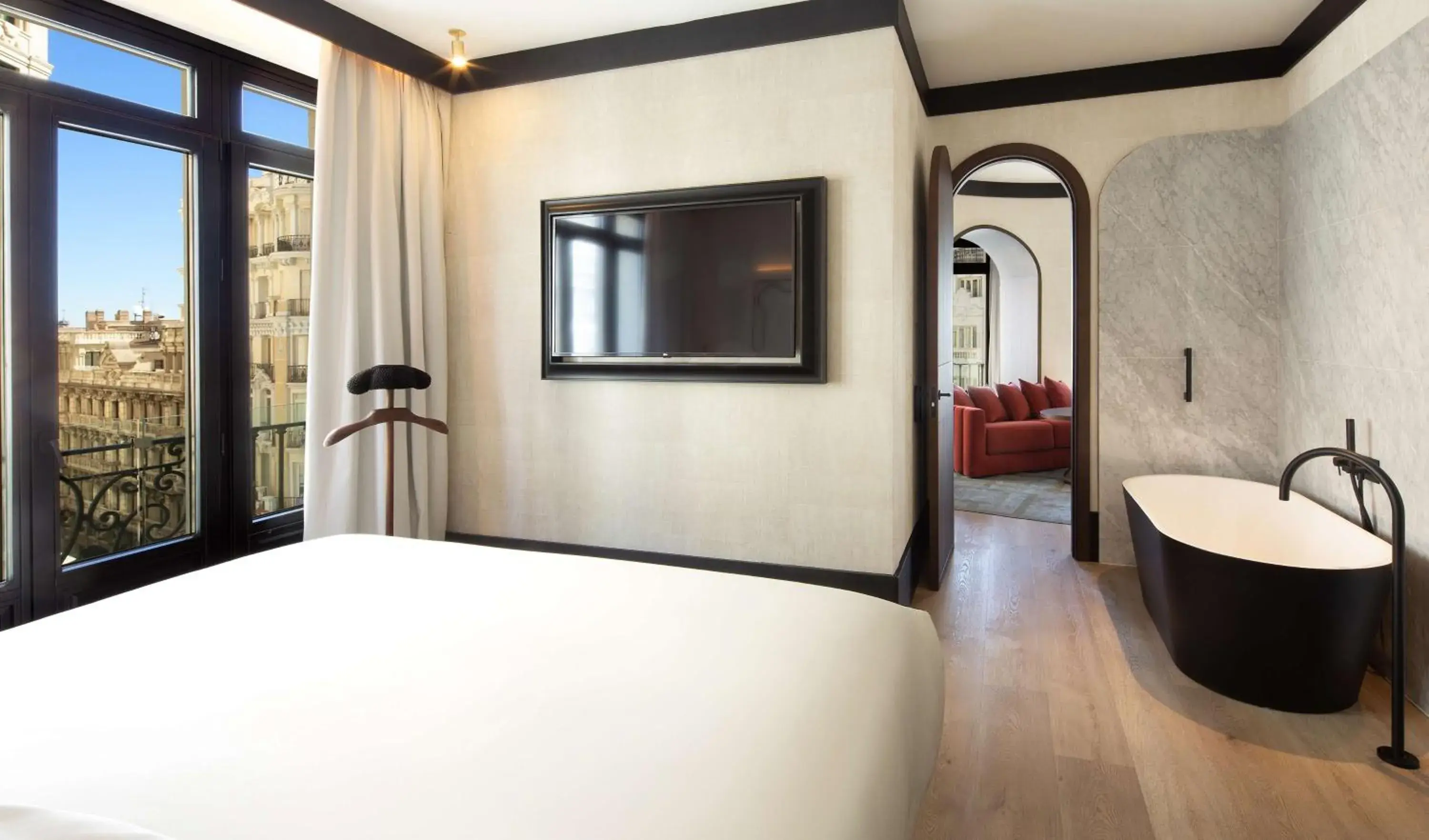 Bathroom, Bed in Hotel Montera Madrid, Curio Collection By Hilton Bathroom, Bed in Hotel Montera Madrid, Curio Collection By Hilton