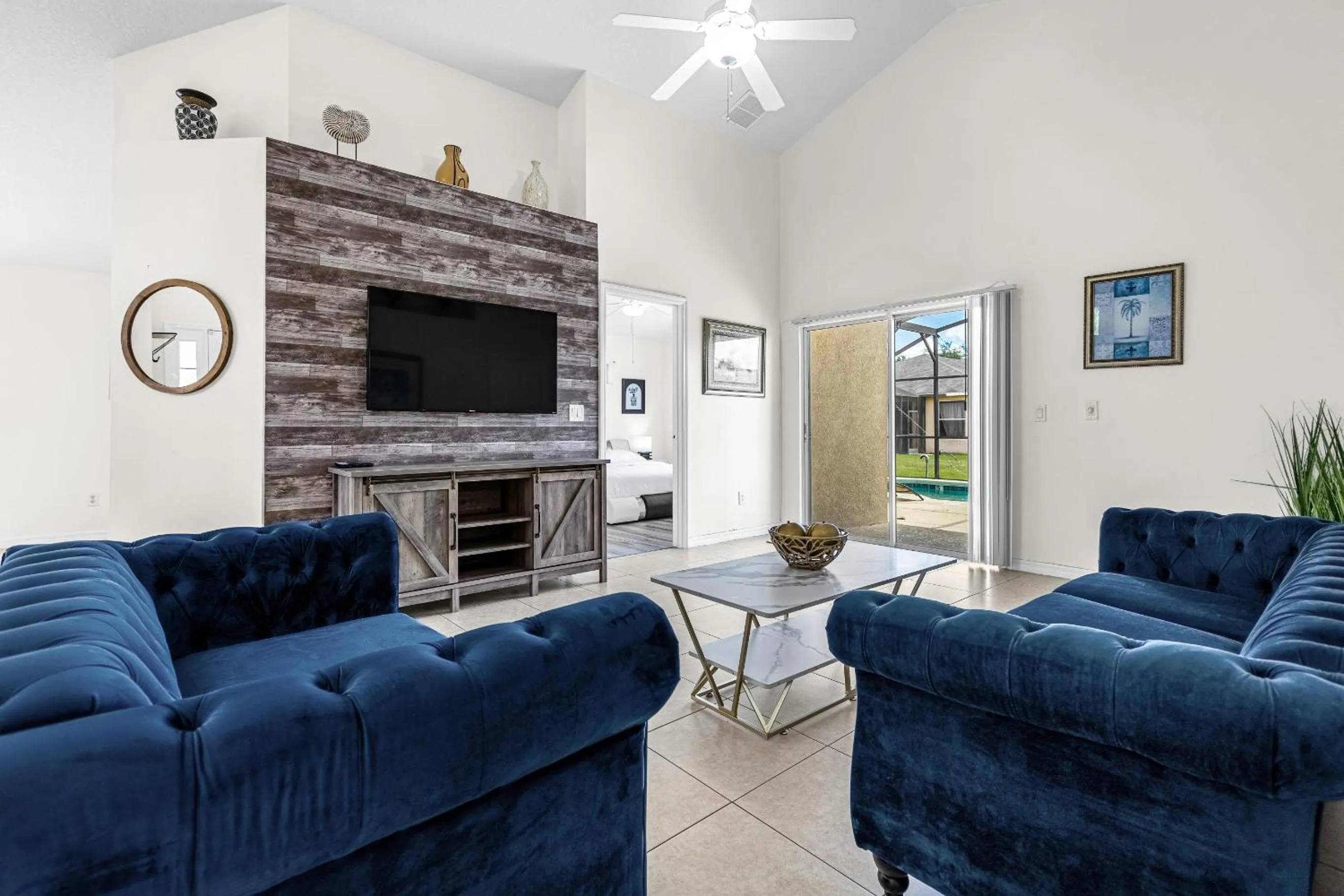 TV and multimedia in Disney Area 4BR Home with Heated Private Pool