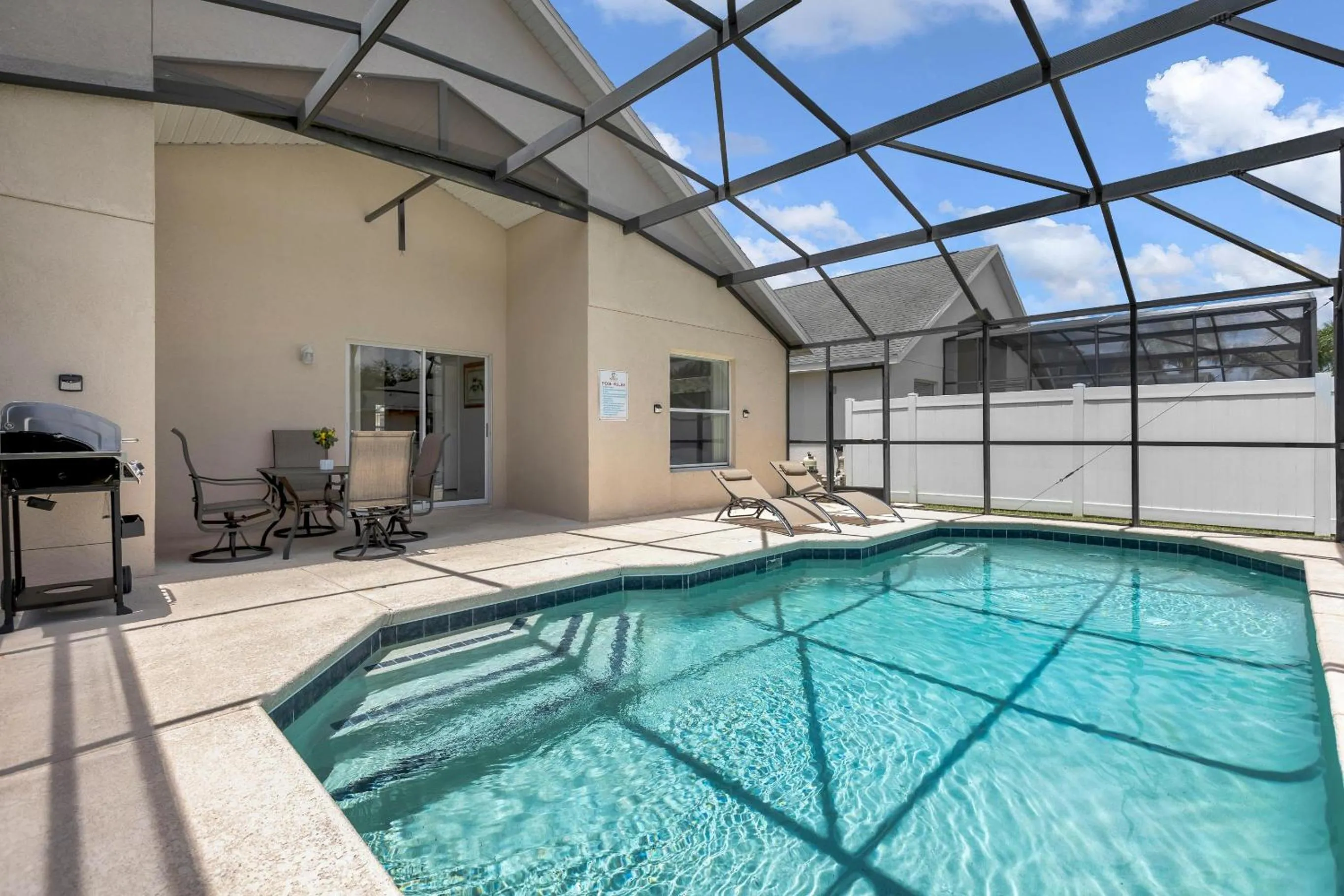Pool view in Disney Area 4BR Home with Heated Private Pool