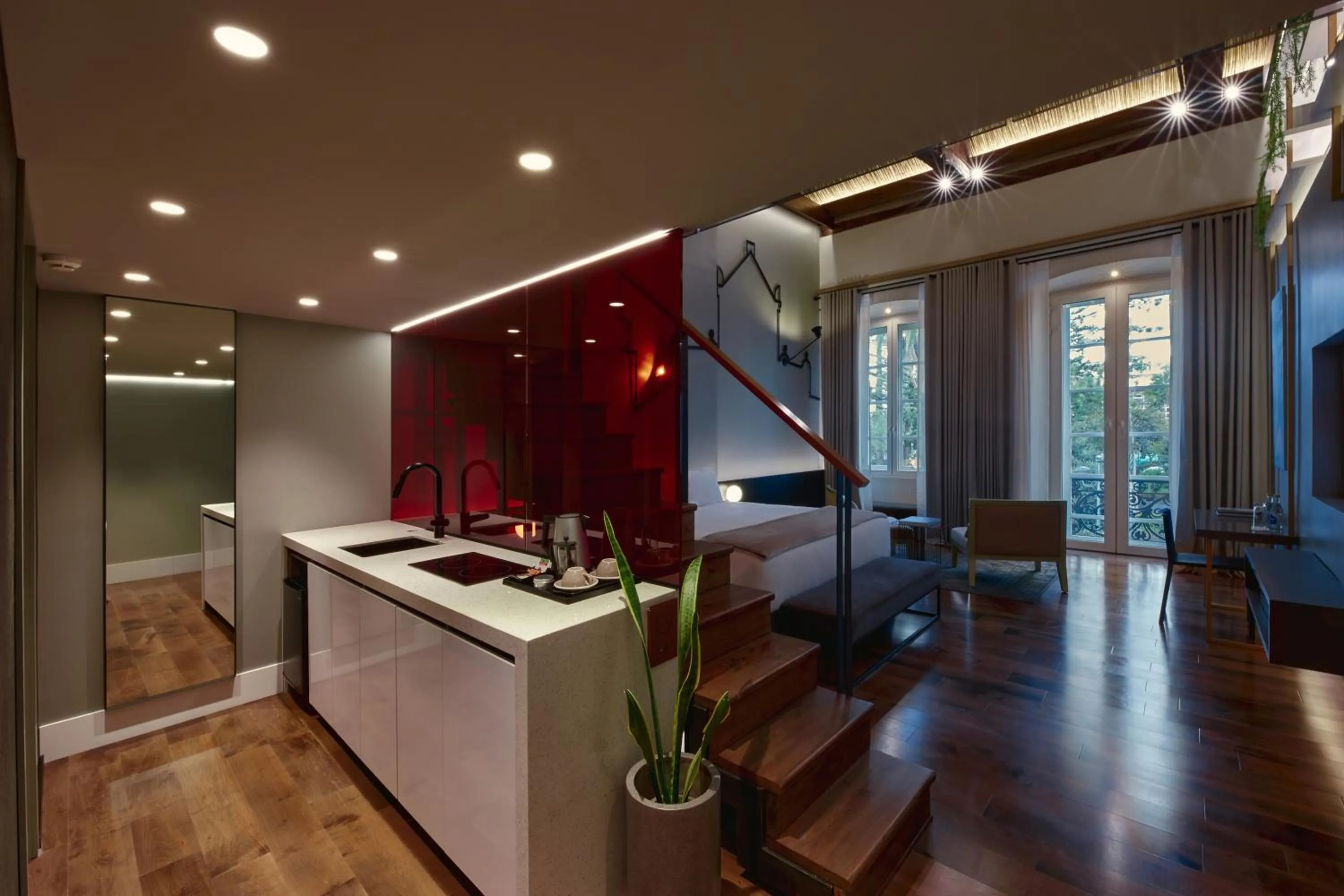 Kitchen or kitchenette in Casa Firenza Hotel & Suites Boutique