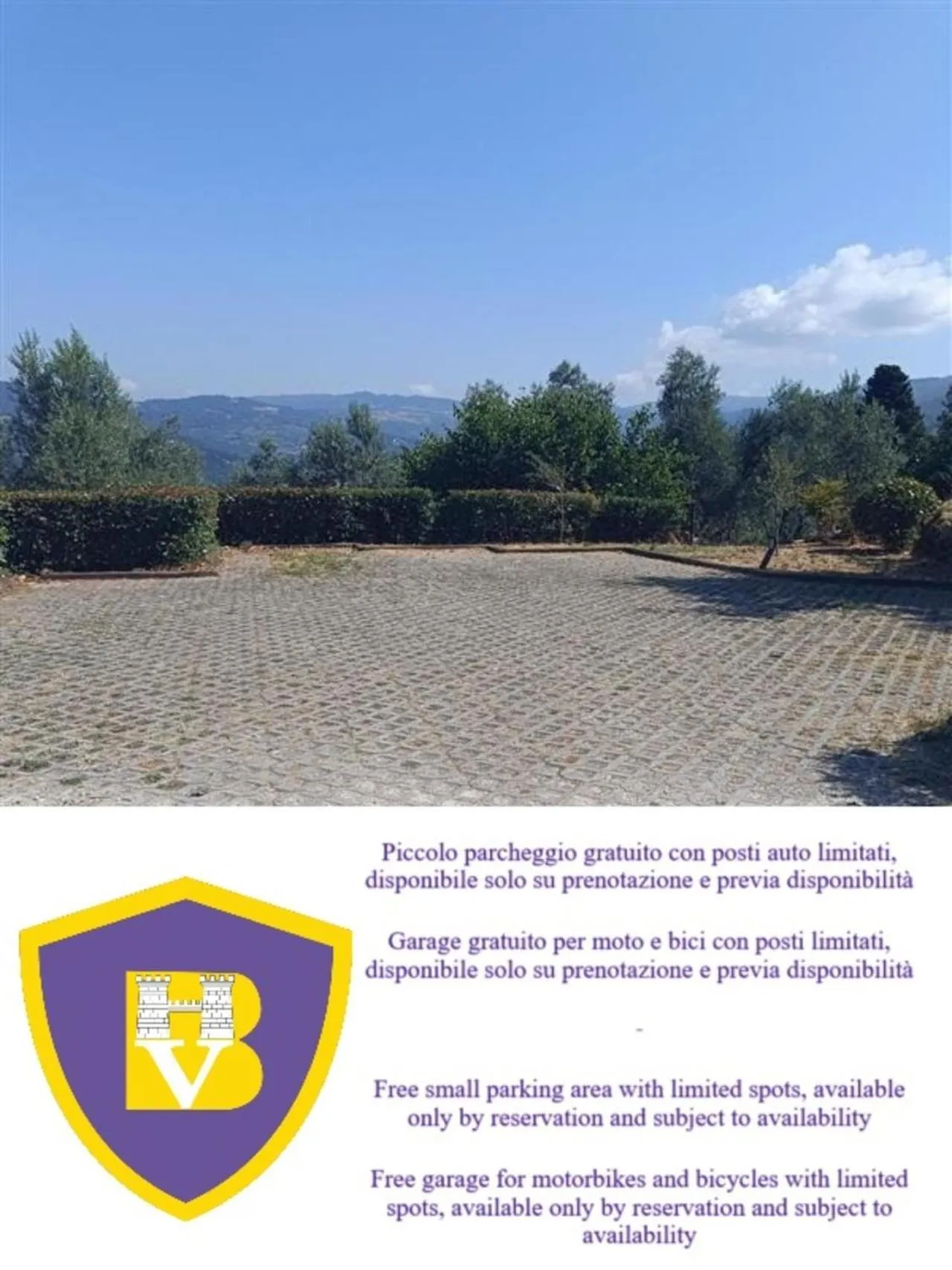 Parking in Hotel Villa Bonelli