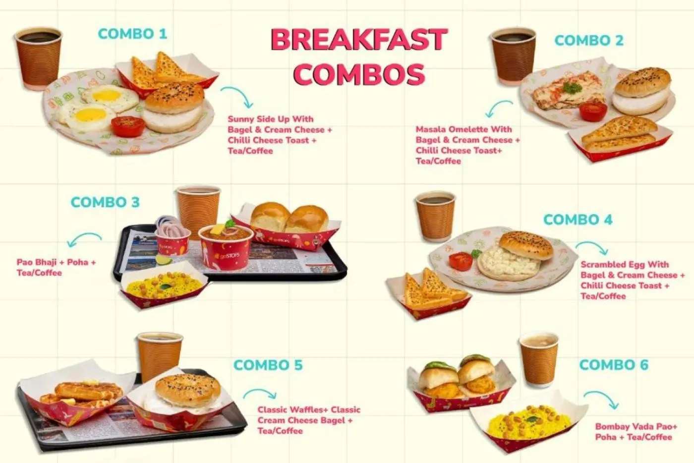 Food and drinks in goSTOPS PLUS Goa, Vagator