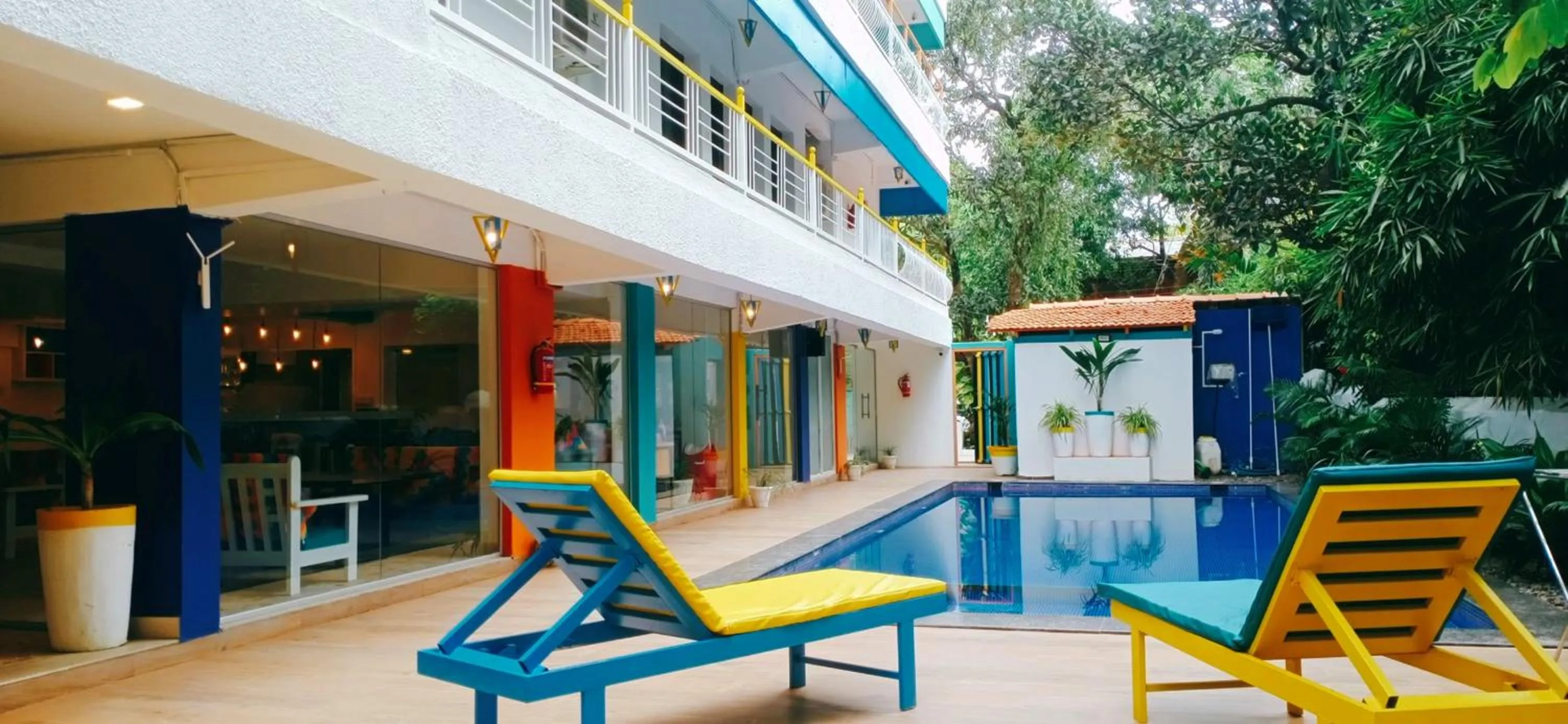 Swimming pool in goSTOPS PLUS Goa, Vagator