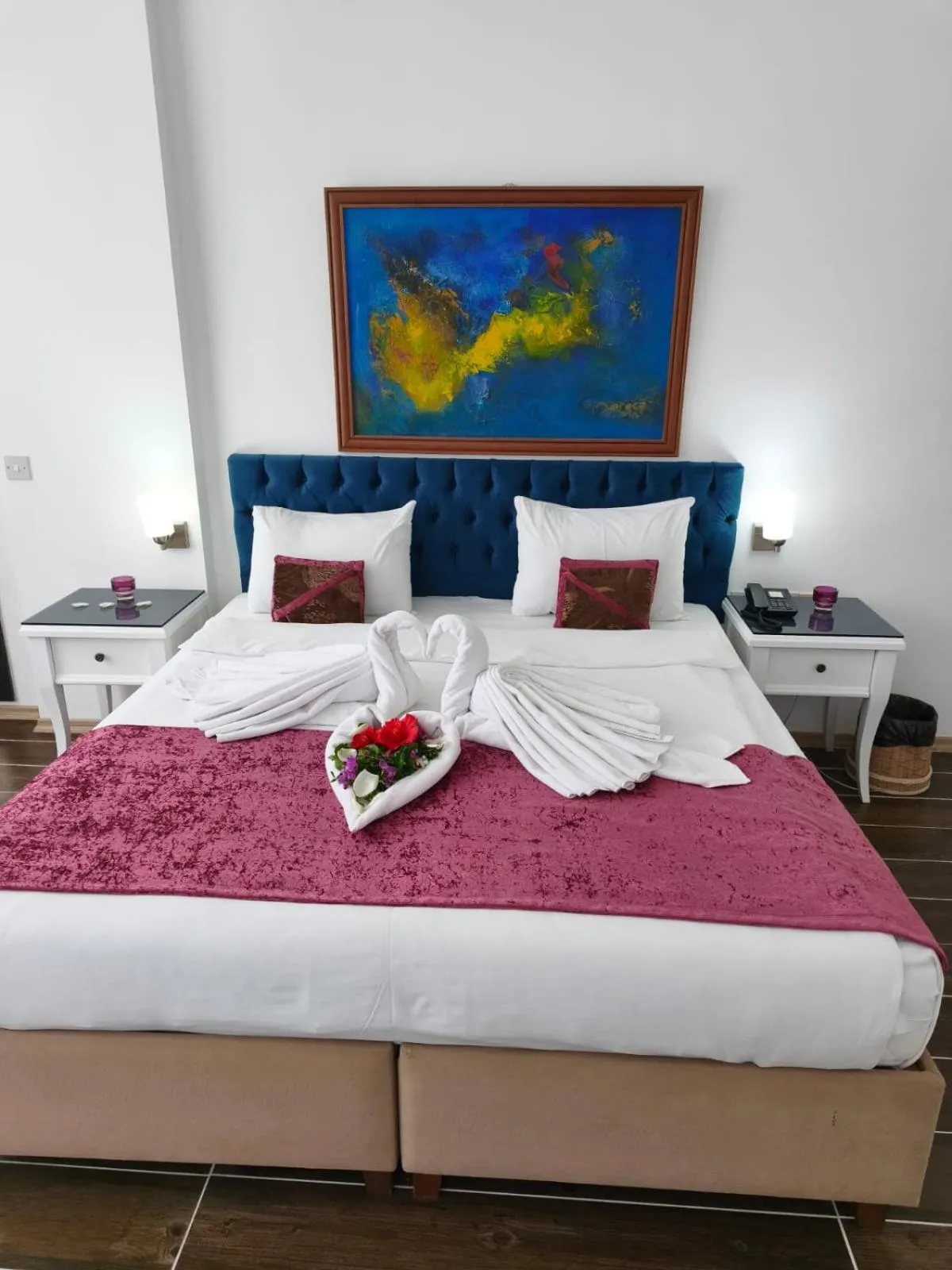 Decorative detail, Bed in Sunport Hotel