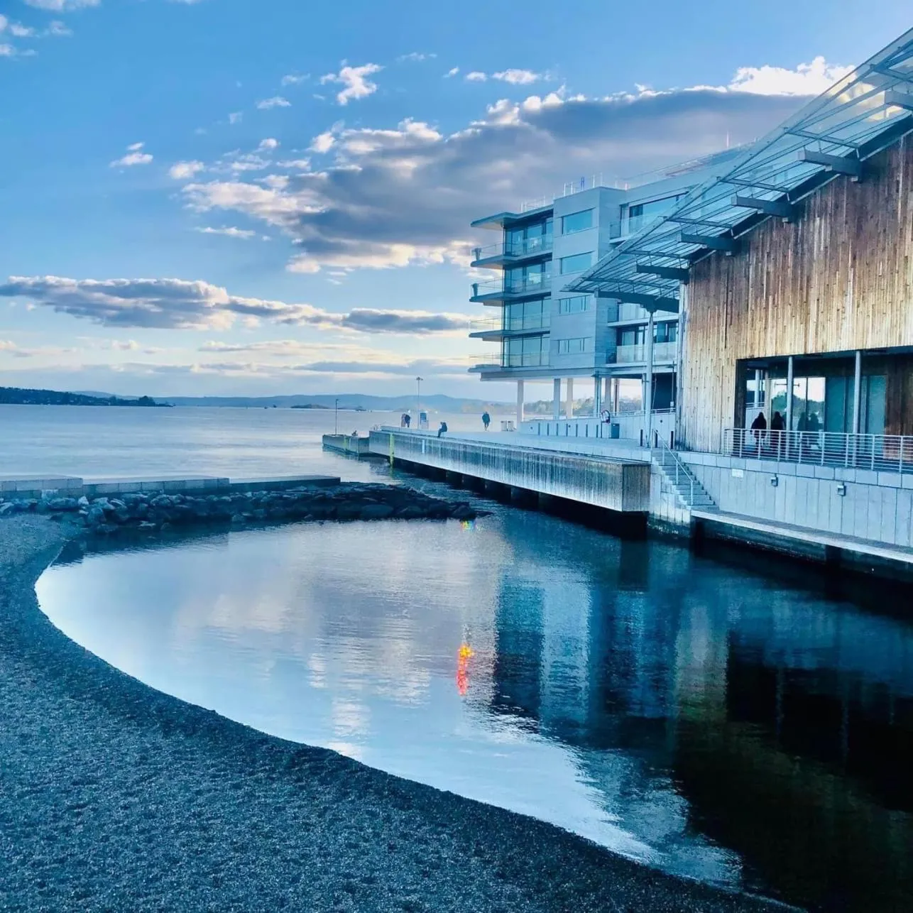 Property building in Bright & exclusive 1BR in Prime Location, located on water in Oslo center with see view to Oslo fjord