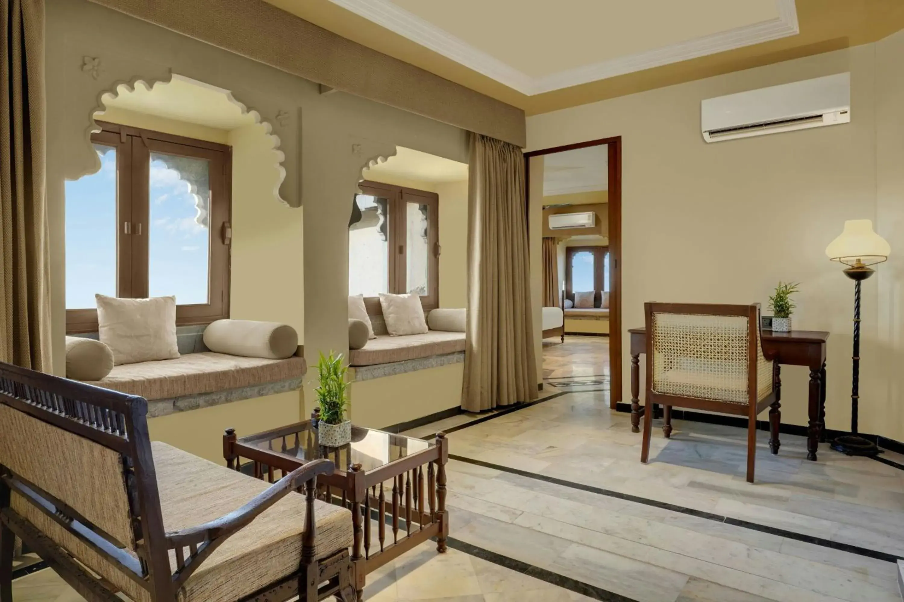 Living room, Bed in The Fern Bambora Fort Udaipur, Bambora, Series by Marriott Living room, Bed in The Fern Bambora Fort Udaipur, Bambora, Series by Marriott
