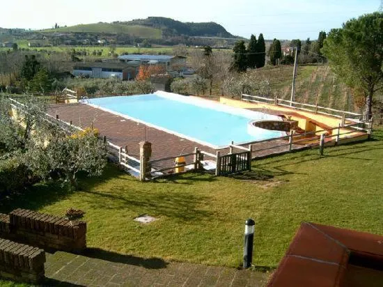 Pool view in Tenuta La Lupa