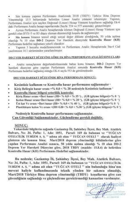 Property building in Tugcan Hotel