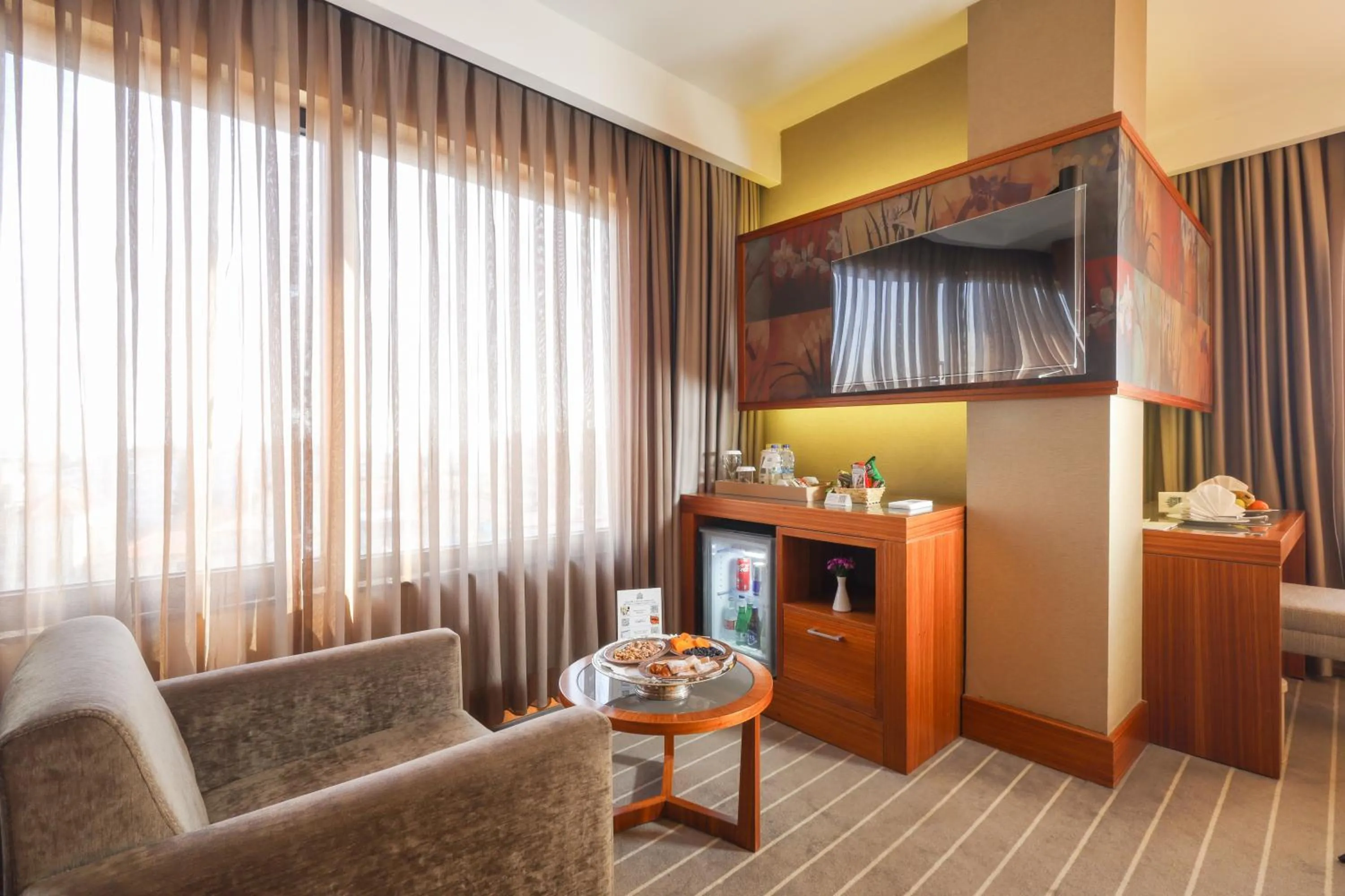 Seating area in Tugcan Hotel