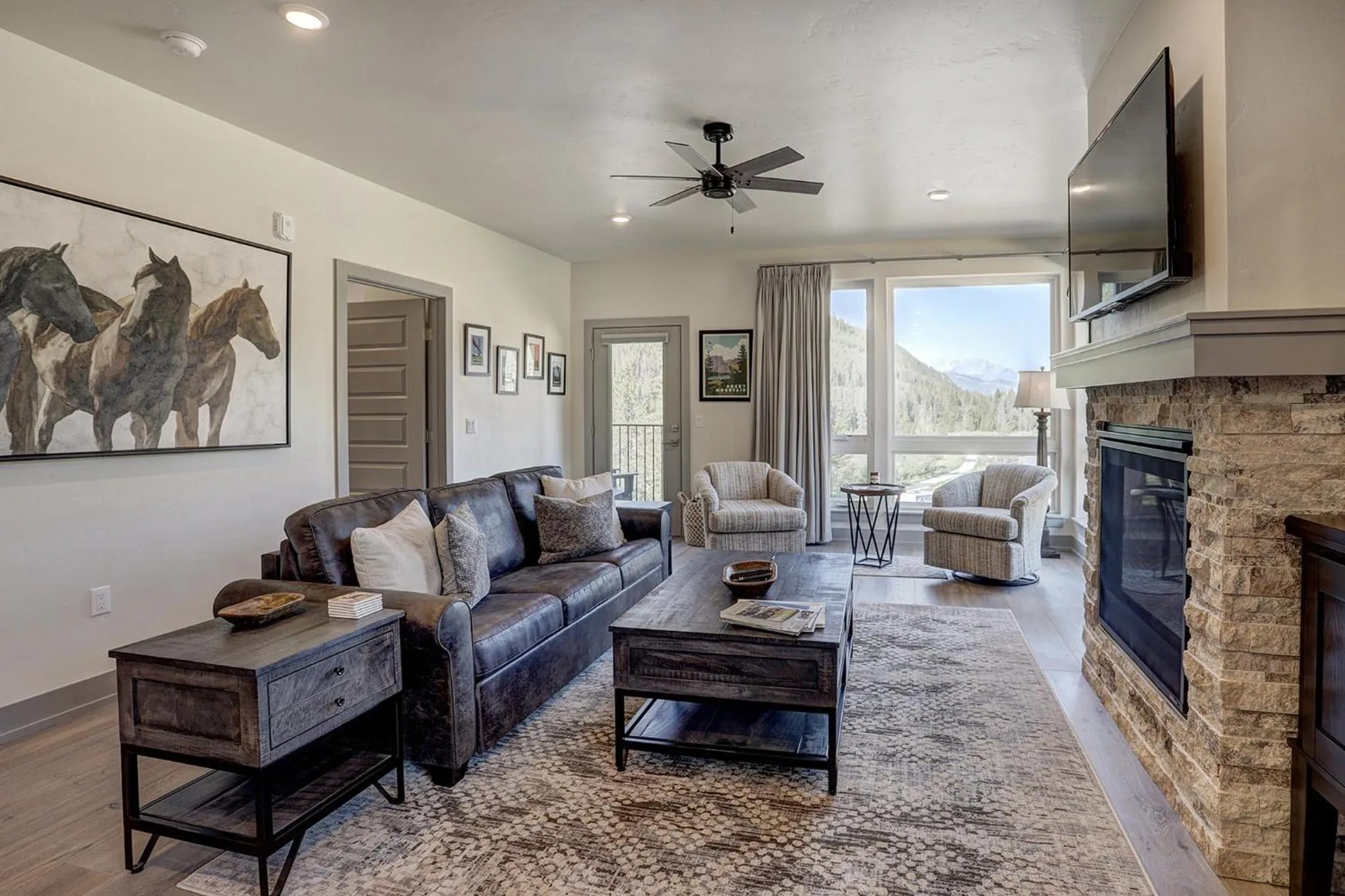 Living room in Clearwater Lofts by Keystone Resort