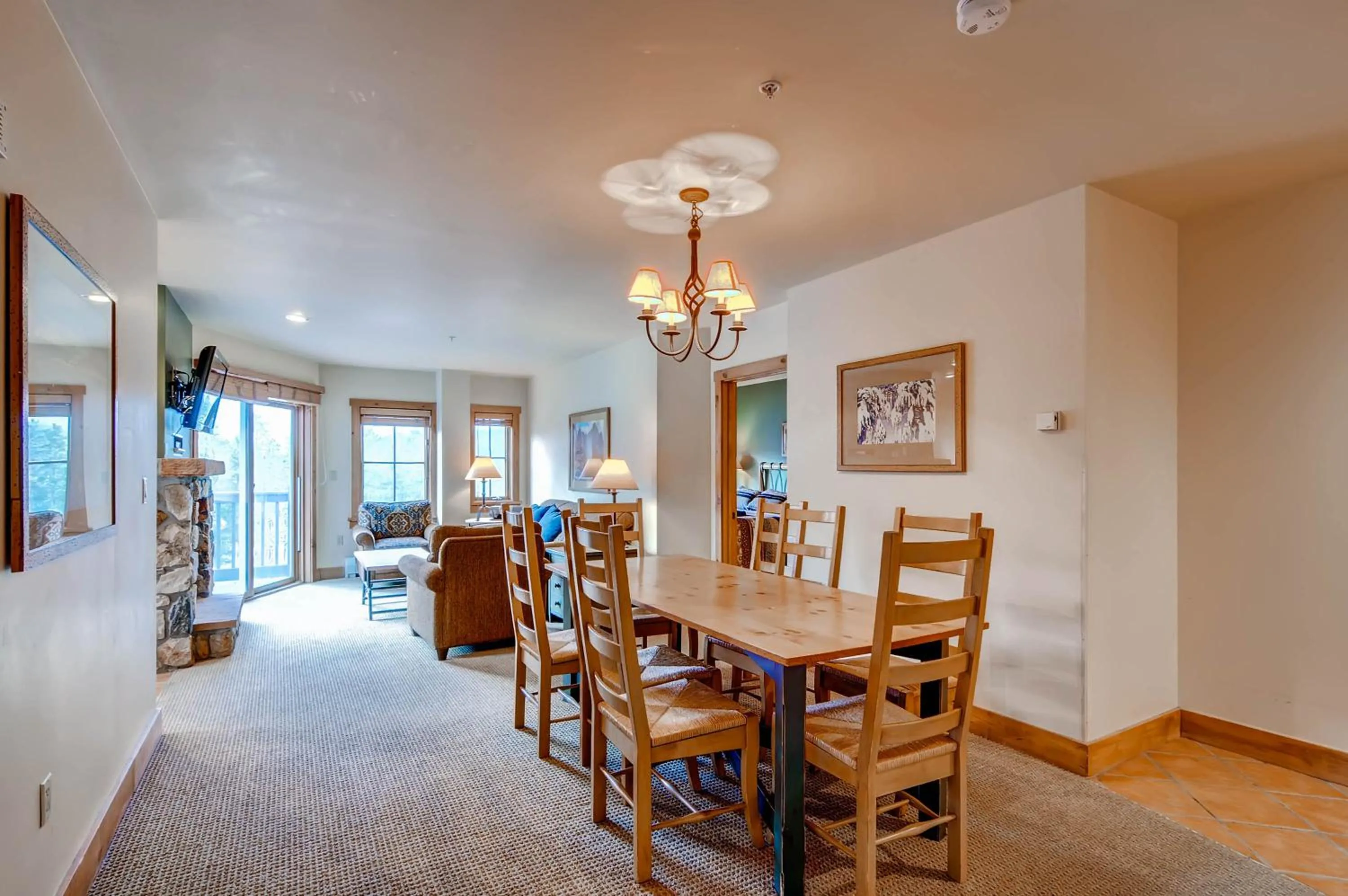 Dining area in Expedition Station Condos by Vail Resorts