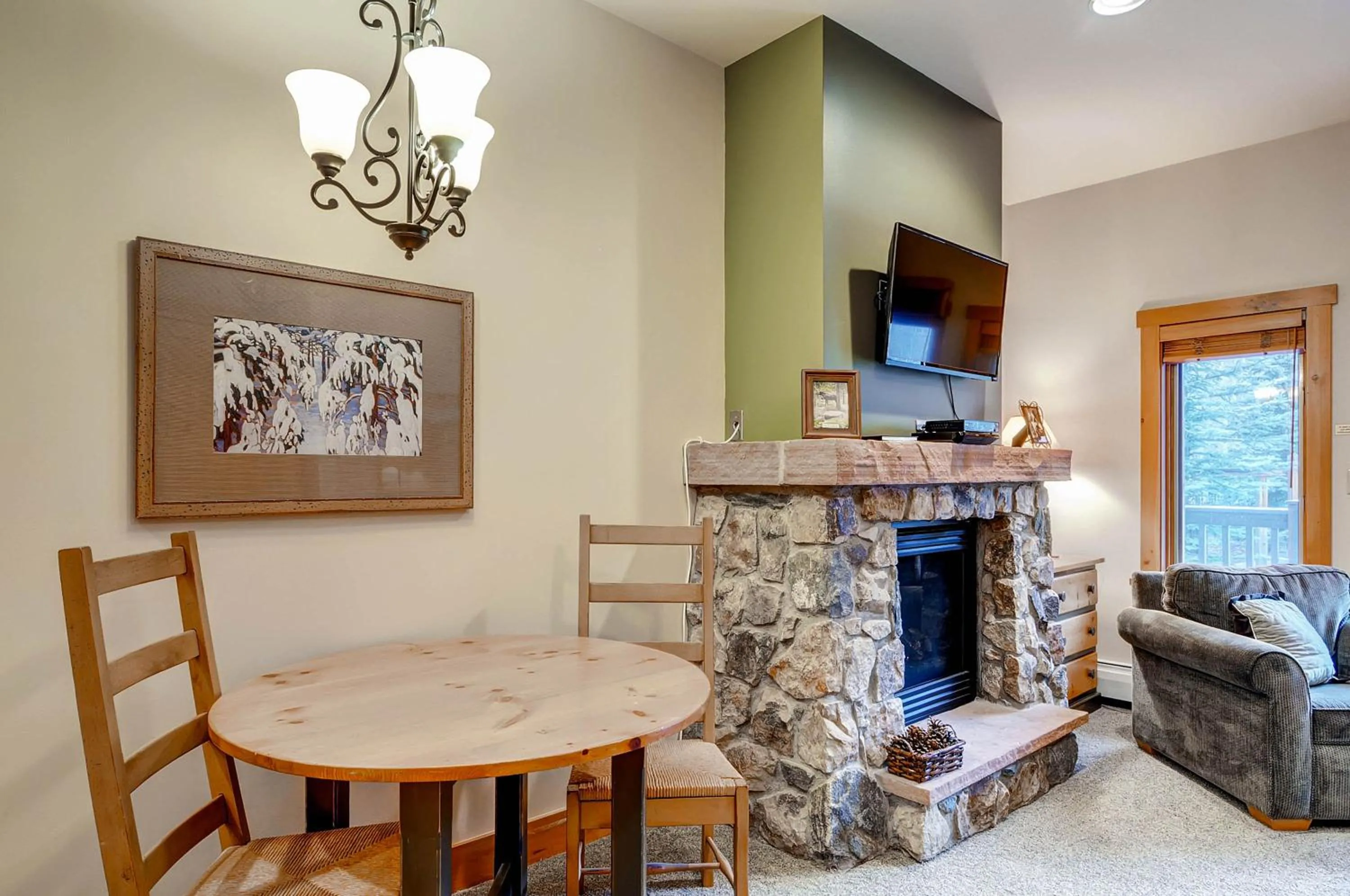 Living room in Expedition Station Condos by Vail Resorts