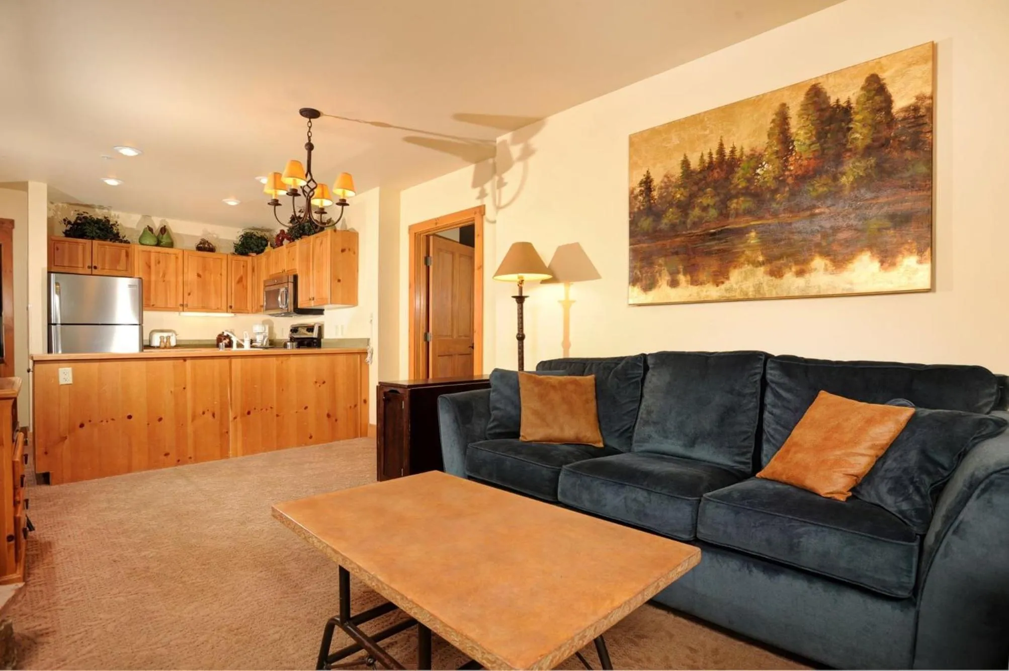 Living room in Expedition Station Condos by Vail Resorts