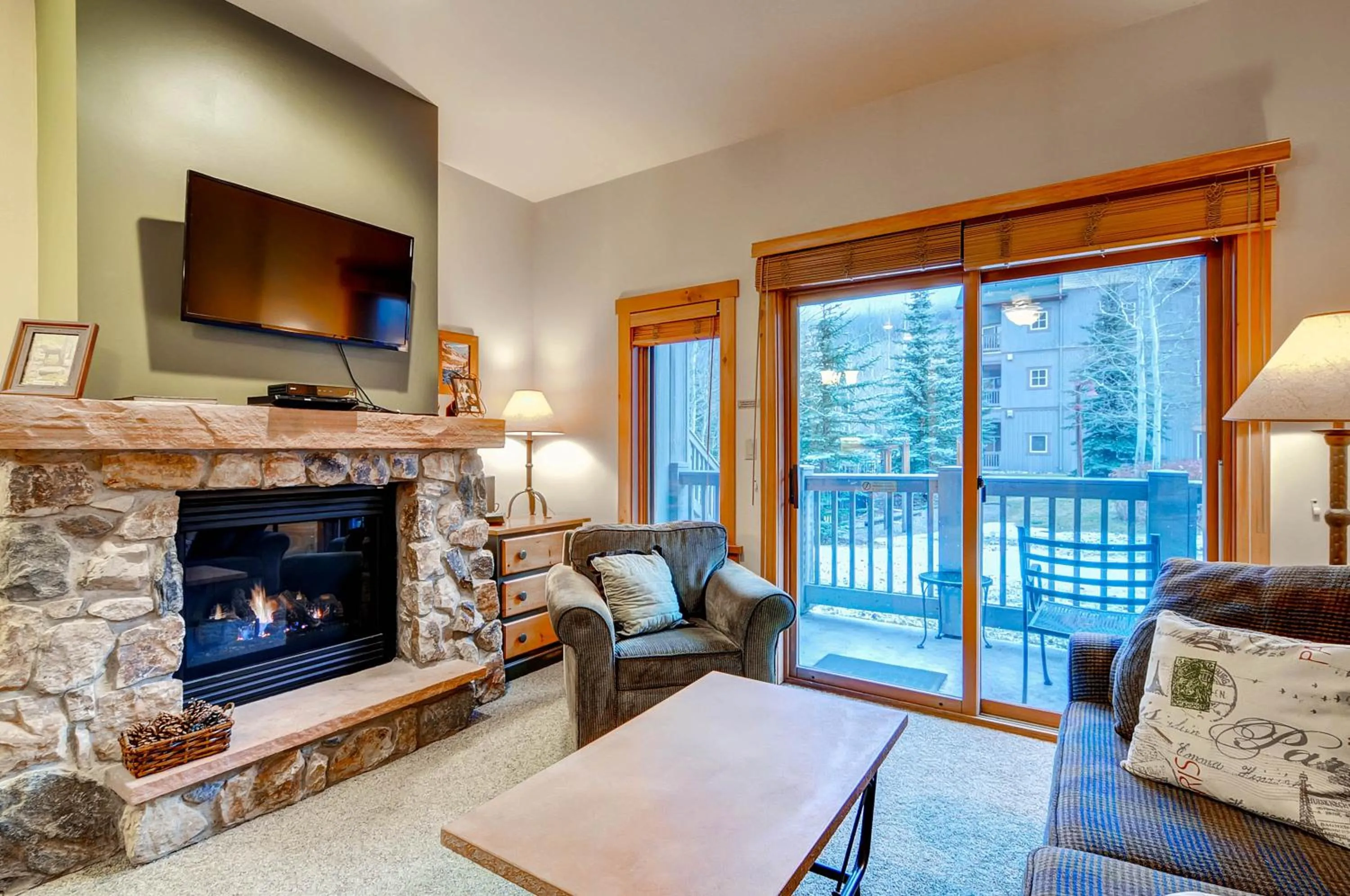 Living room in Expedition Station Condos by Vail Resorts