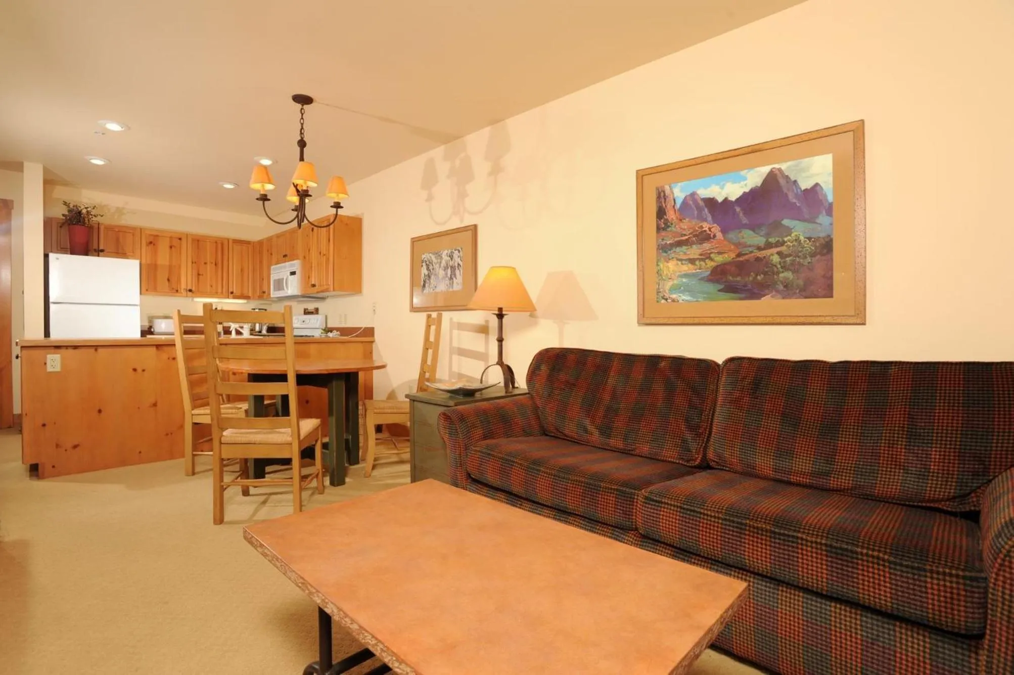 Living room in Expedition Station Condos by Vail Resorts