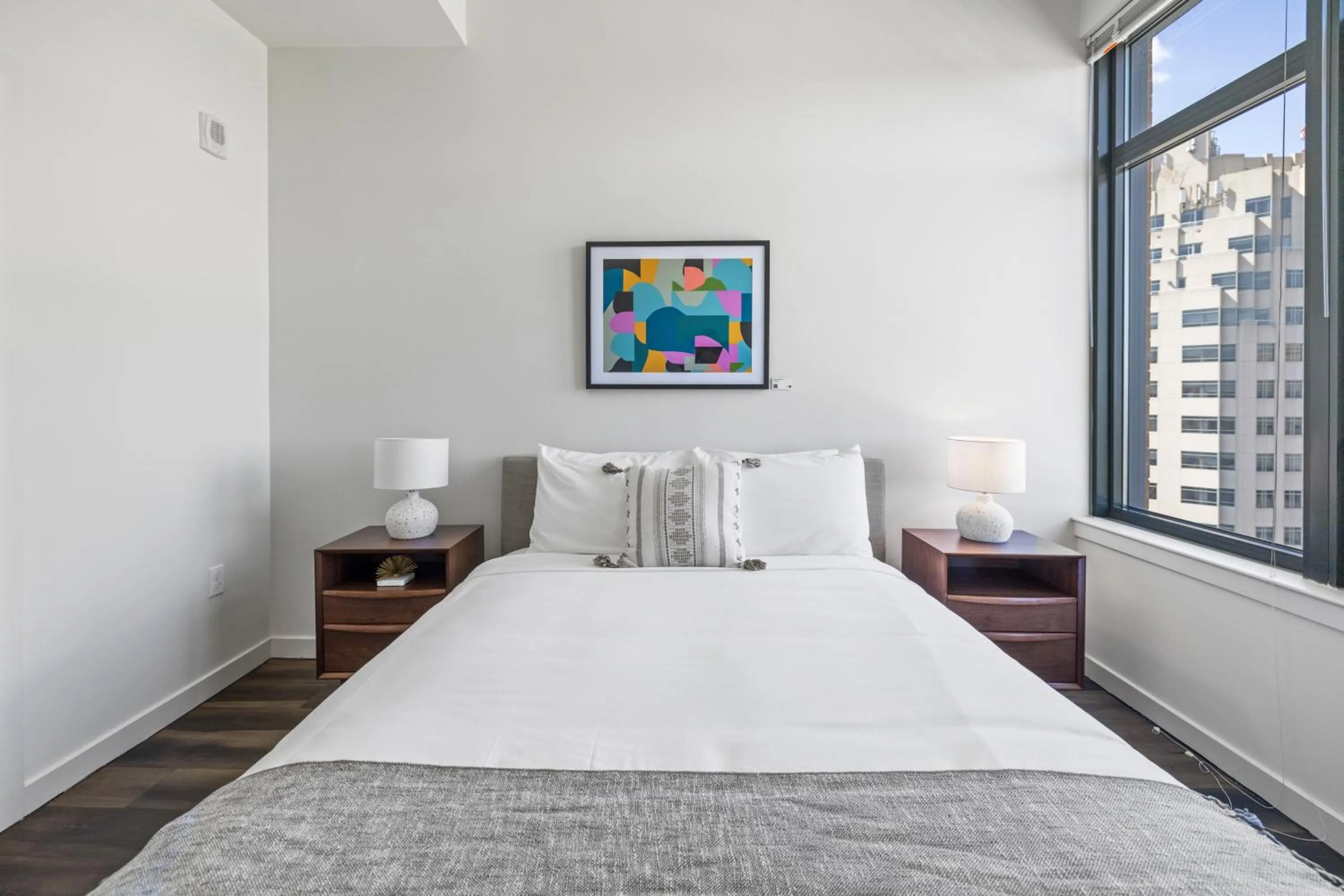 Bed in Placemakr Marymount Ballston