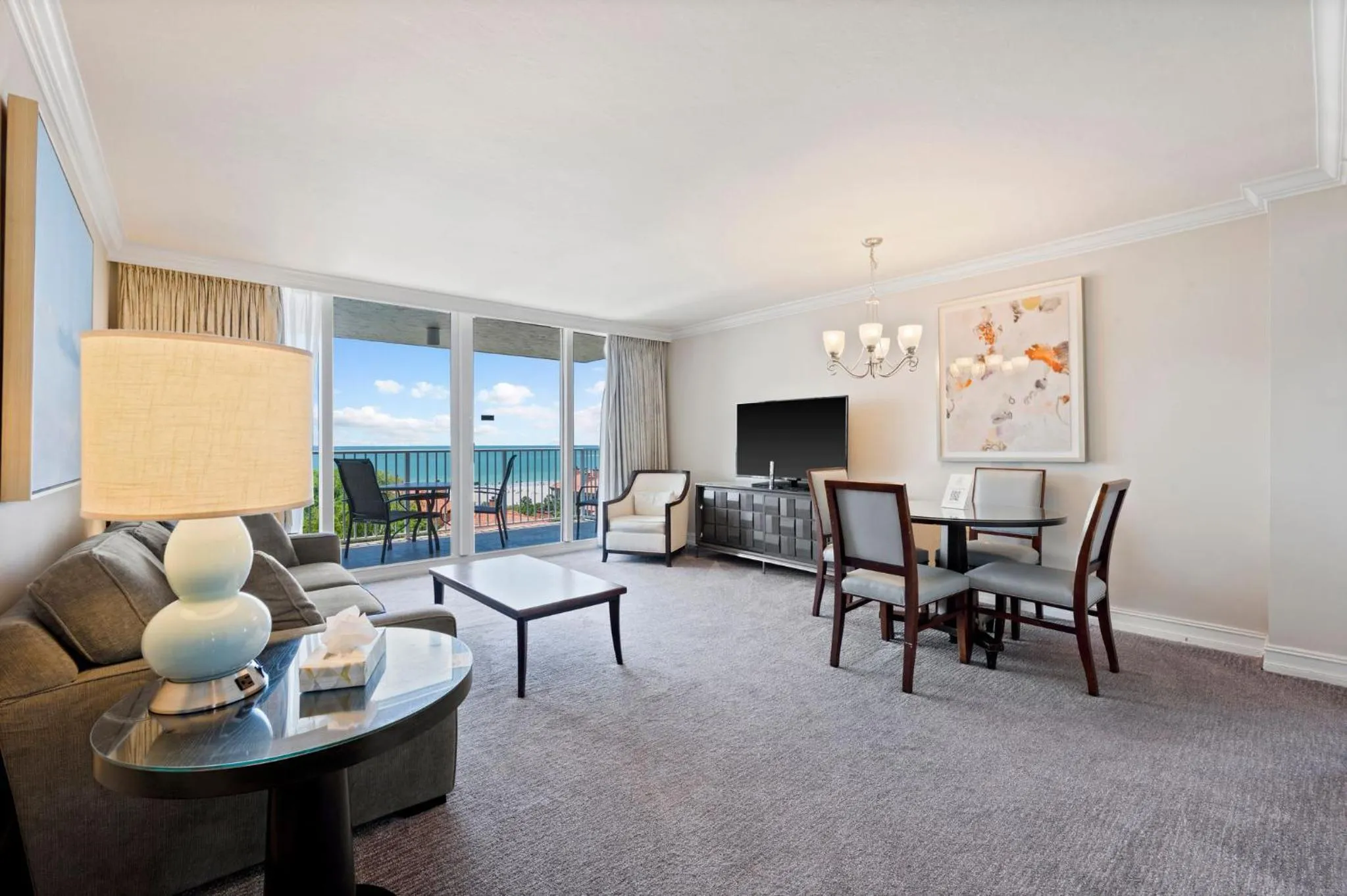 Living room in Marco Beach Ocean Suites